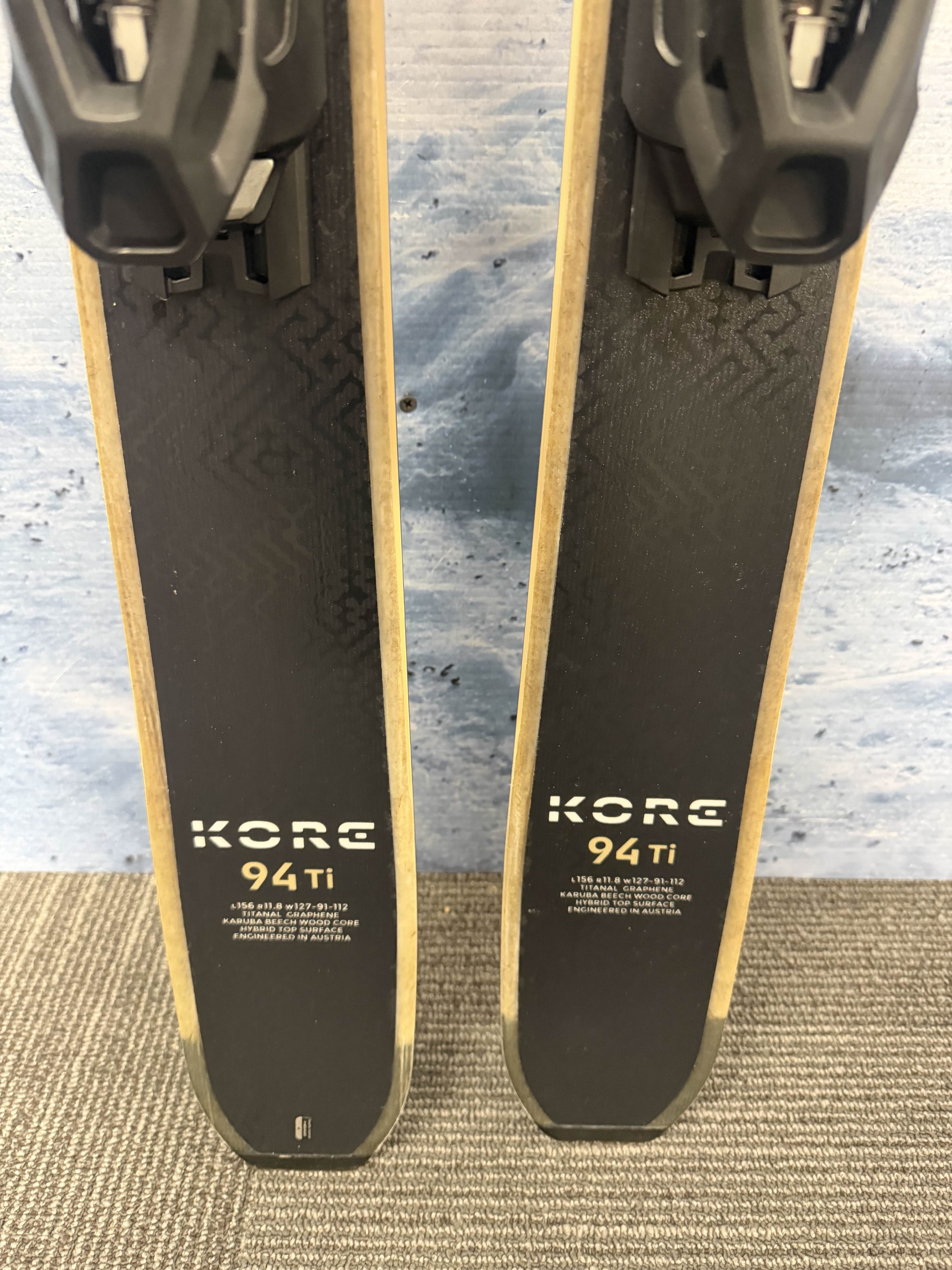 New Head Kore 94 Ti 156cm Skis w/ Tyrolia Attack LYT 11 Bindings