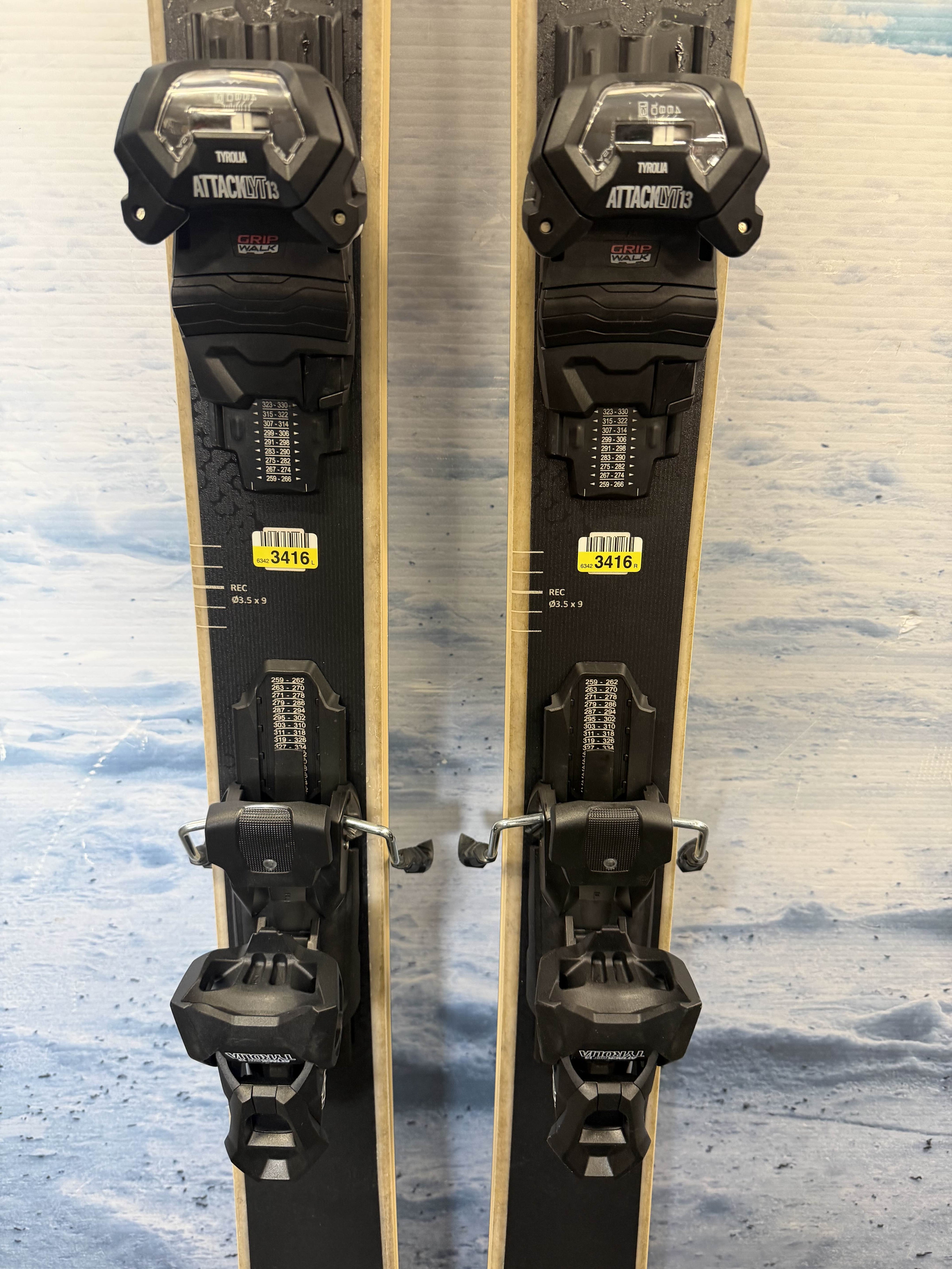 New Head Kore 94 Ti 177cm Skis w/ Tyrolia Attack LYT 13 Bindings