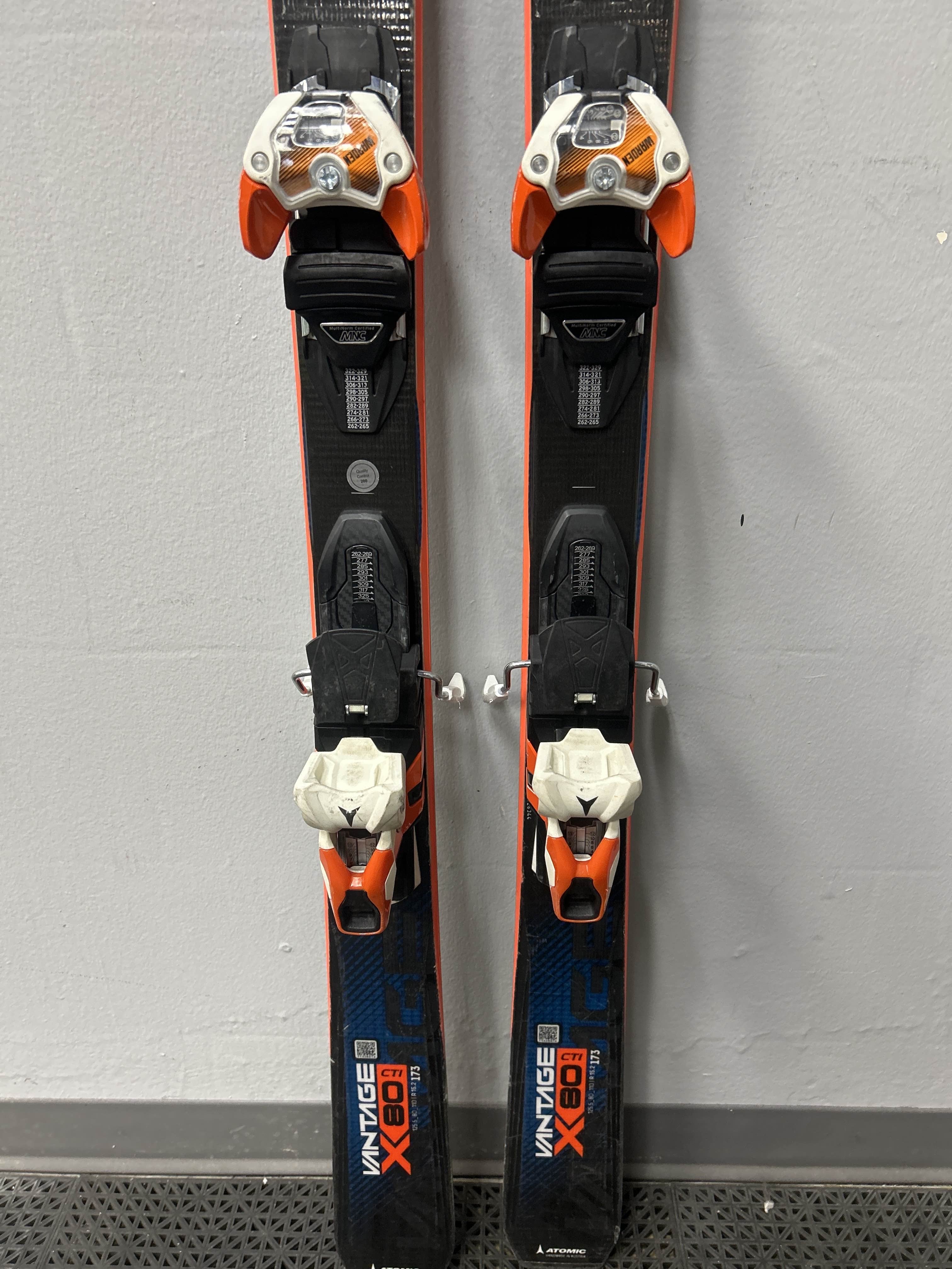 Used Atomic Vantage 80CTI 173cm Skis w/ Atomic Warden 13 Demo Binding