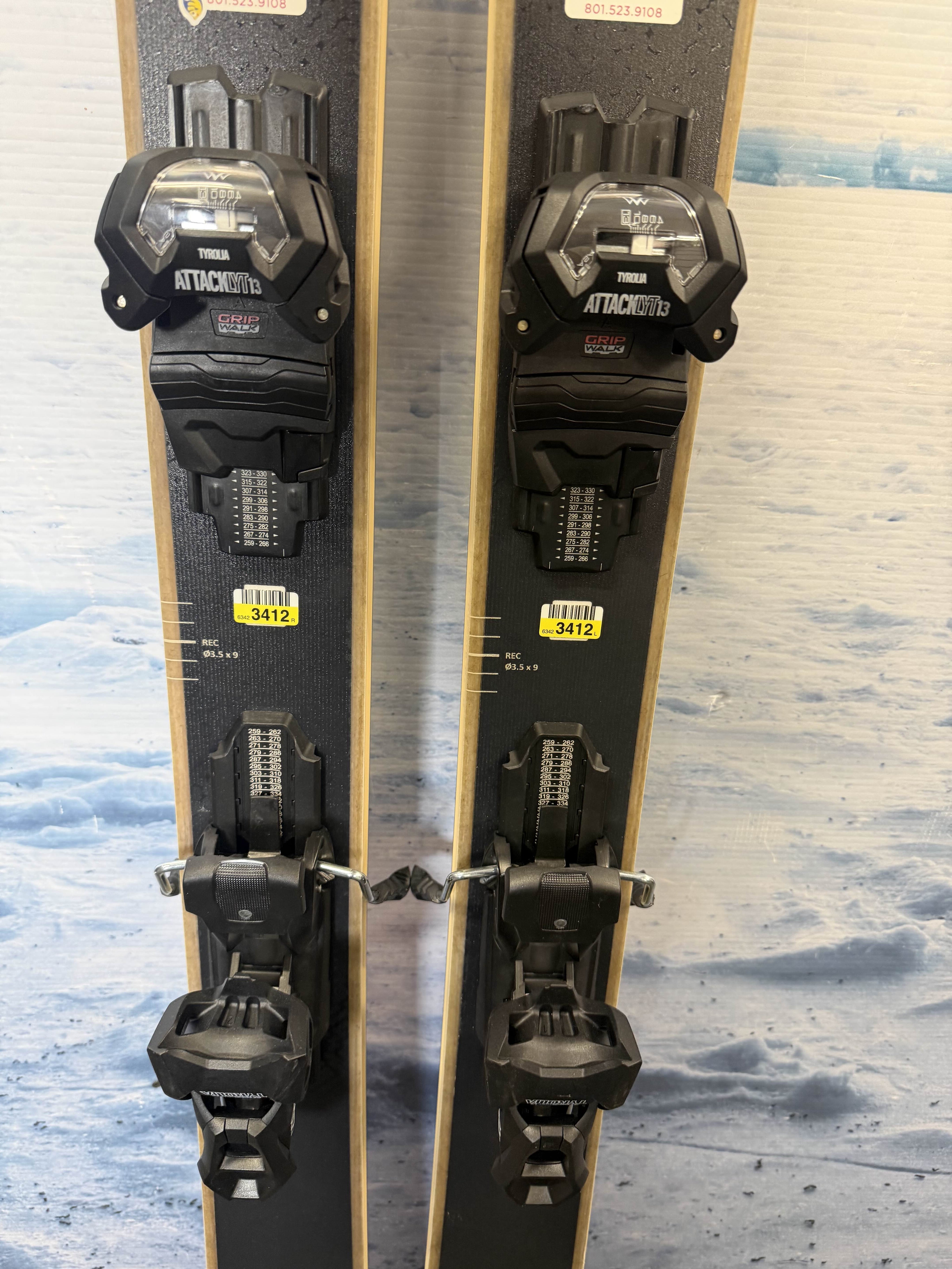 New Head Kore 100 Ti 184cm Skis w/ Tyrolia Attack LYT 13 Bindings