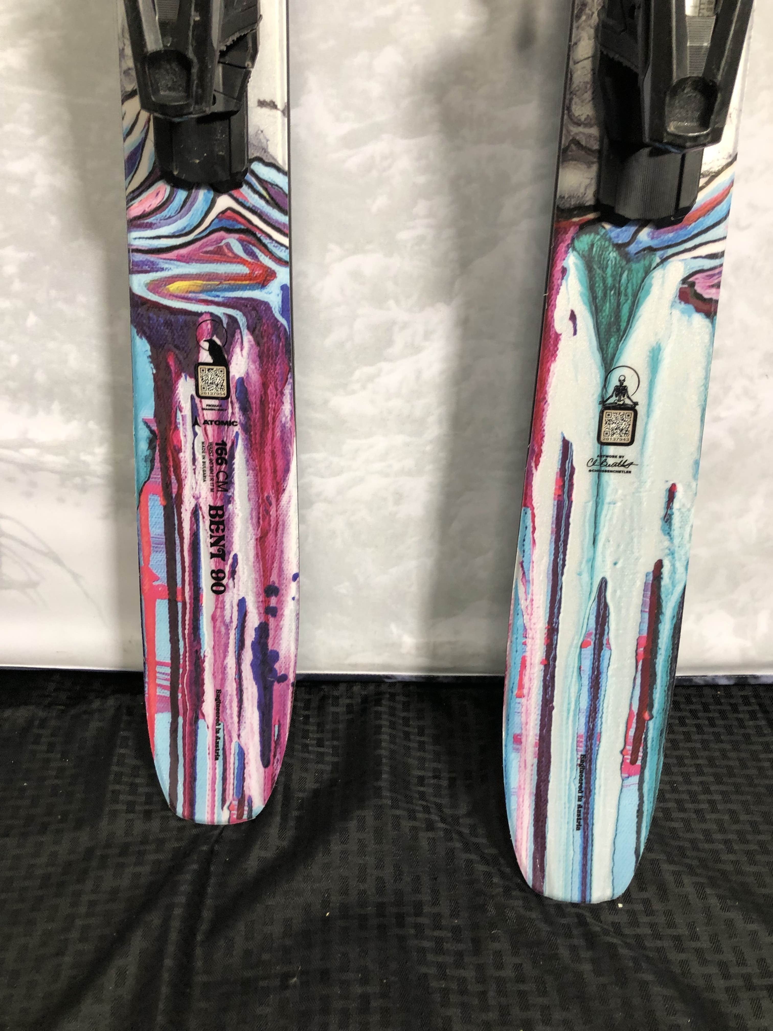 Used Atomic Bent Chetler 90 166cm Skis w/ Atomic Strive 13 GW Demo Binding