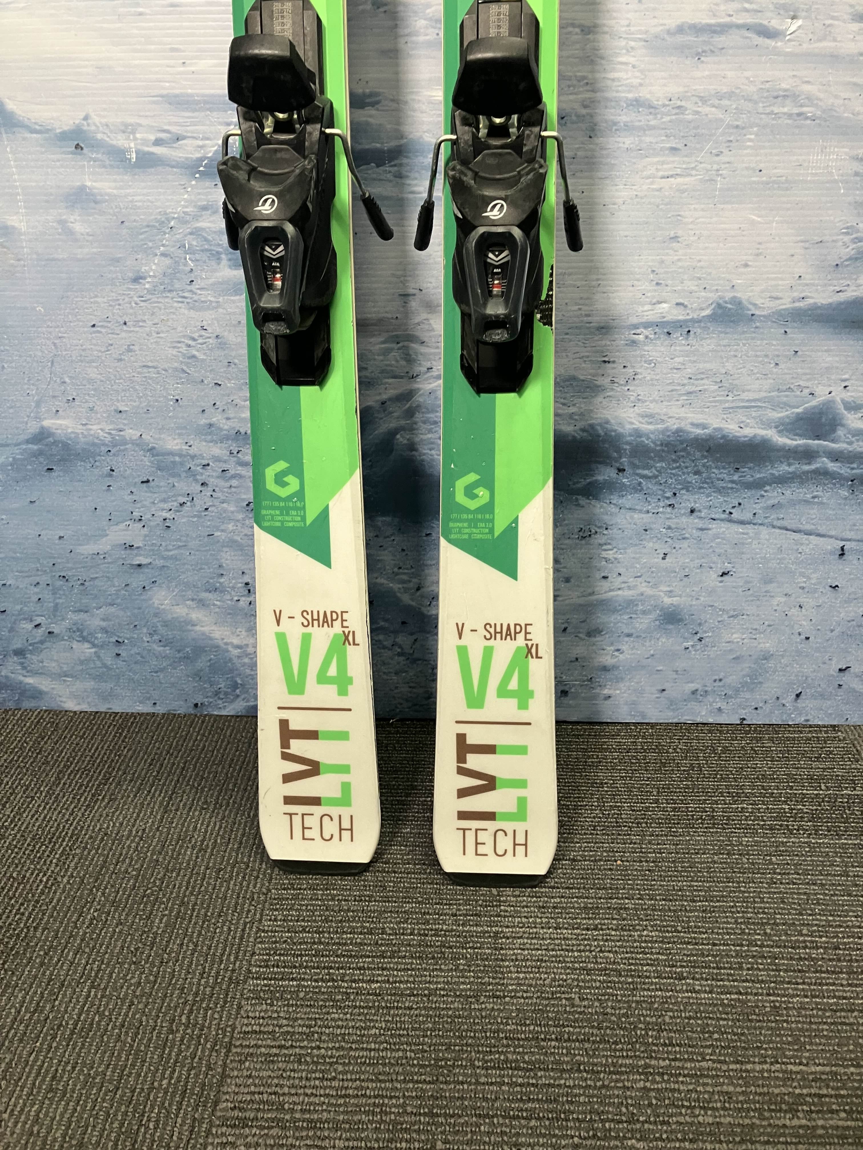 Heavily Used Head V-Shape V4 XL 177 CM w/ Tyrolia PR 10 Bindings