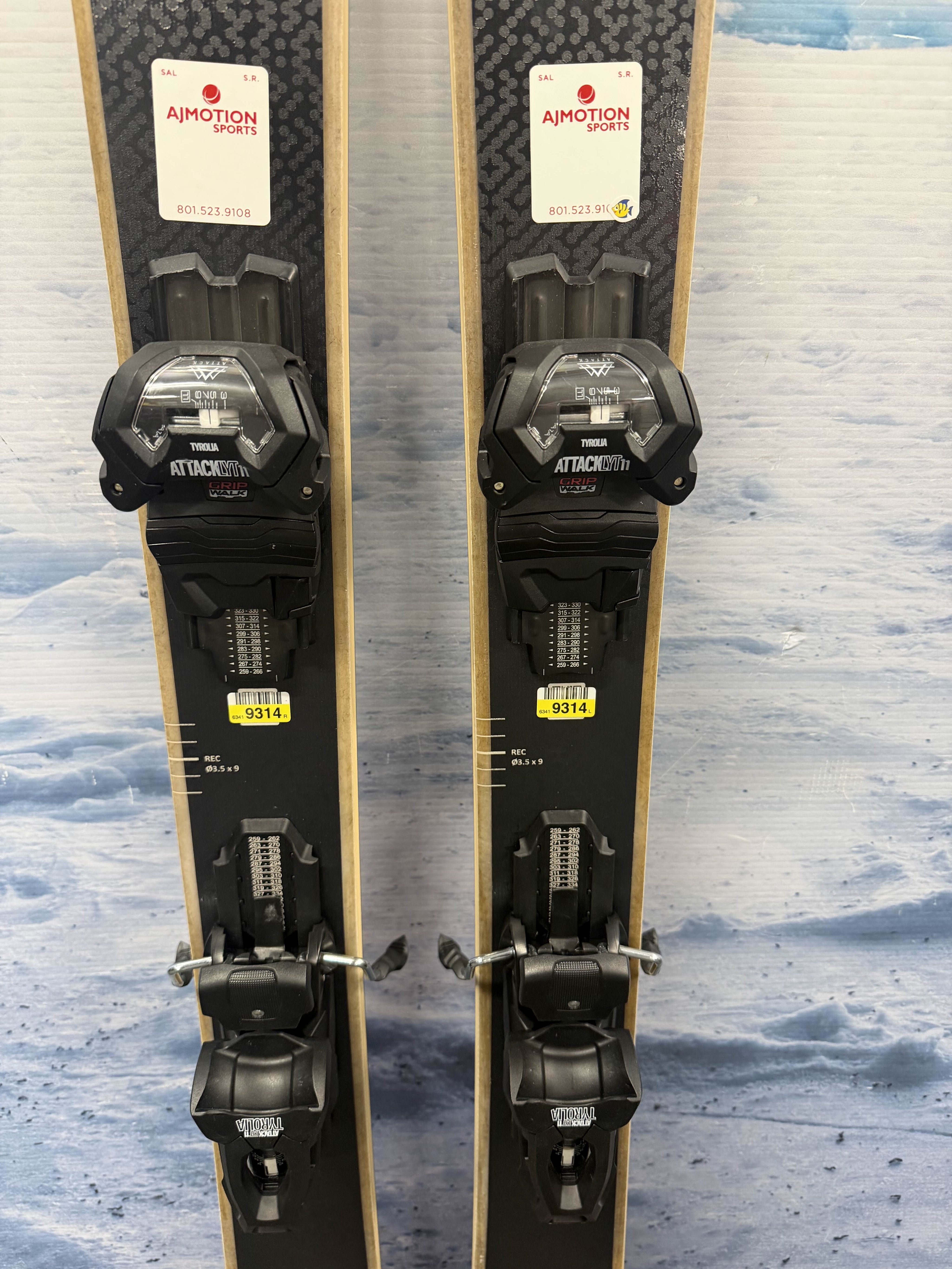 New Head Kore 100 Ti 156cm Skis w/ Tyrolia Attack LYT 11 Bindings