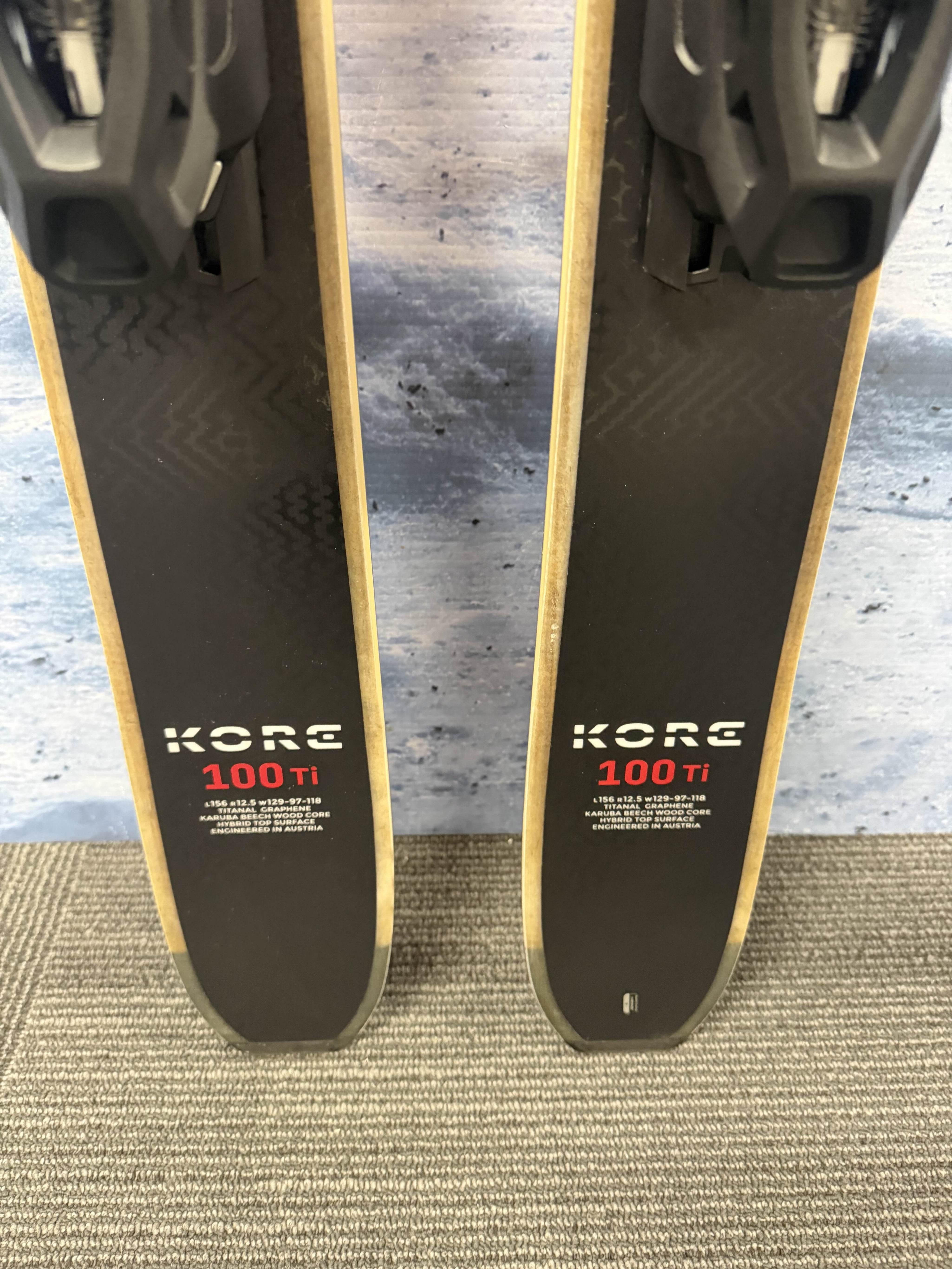 New Head Kore 100 Ti 156cm Skis w/ Tyrolia Attack LYT 11 Bindings