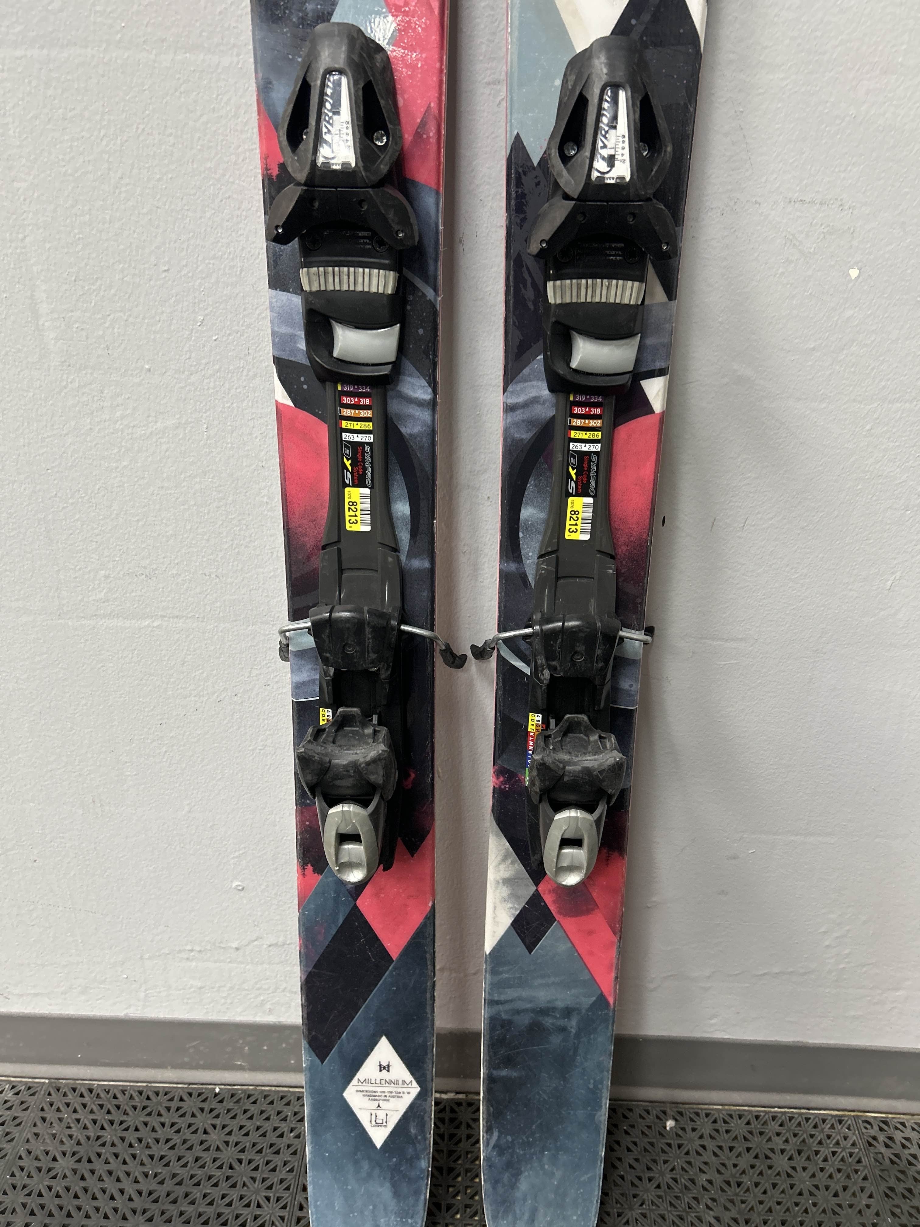 Used Atomic Millennium 110 160cm Skis w/ Tyrolia SP10 Demo Binding