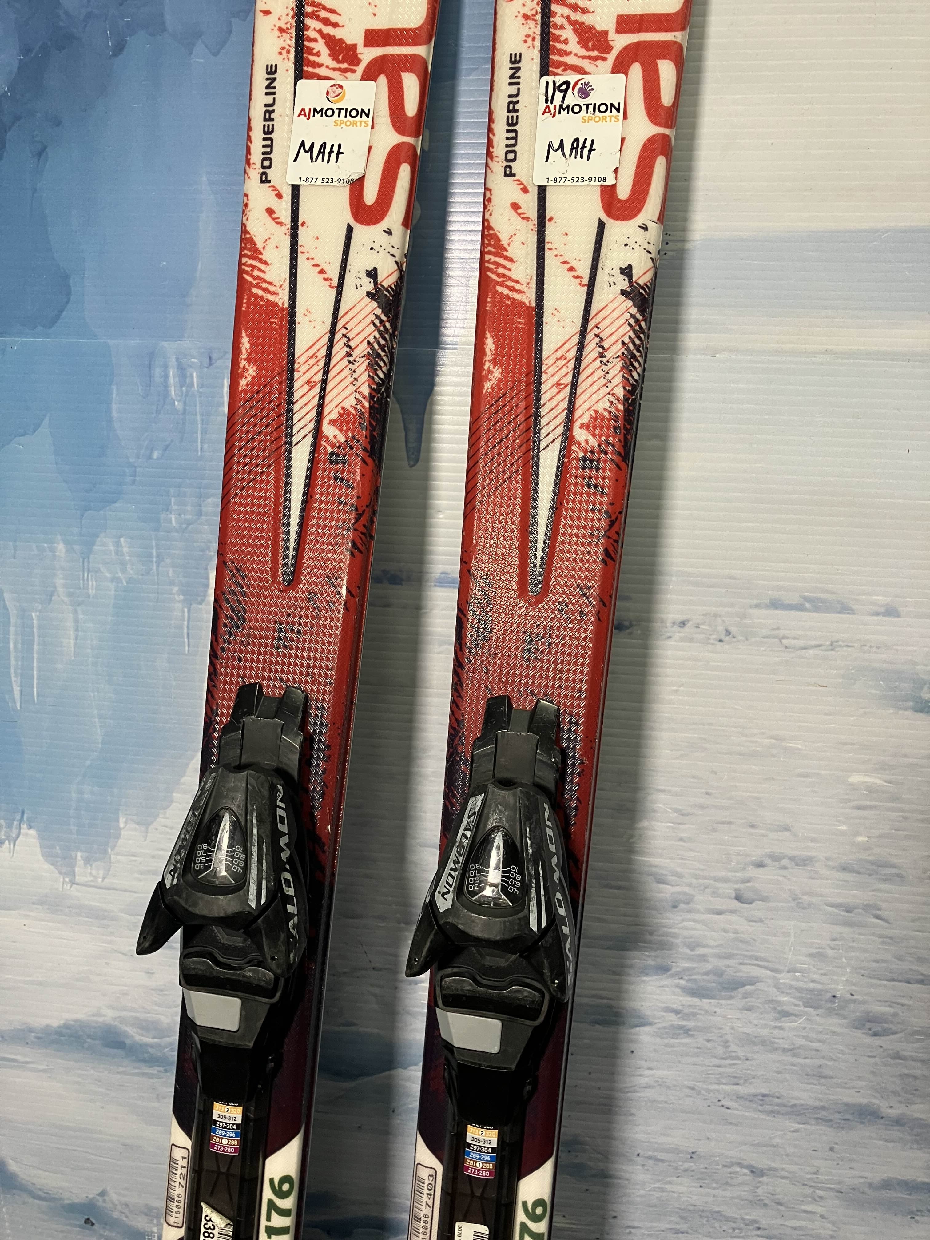 Used Saloman Powerline Enduro Men's Ski w/ Saloman L10 Demo Bindings - 176CM