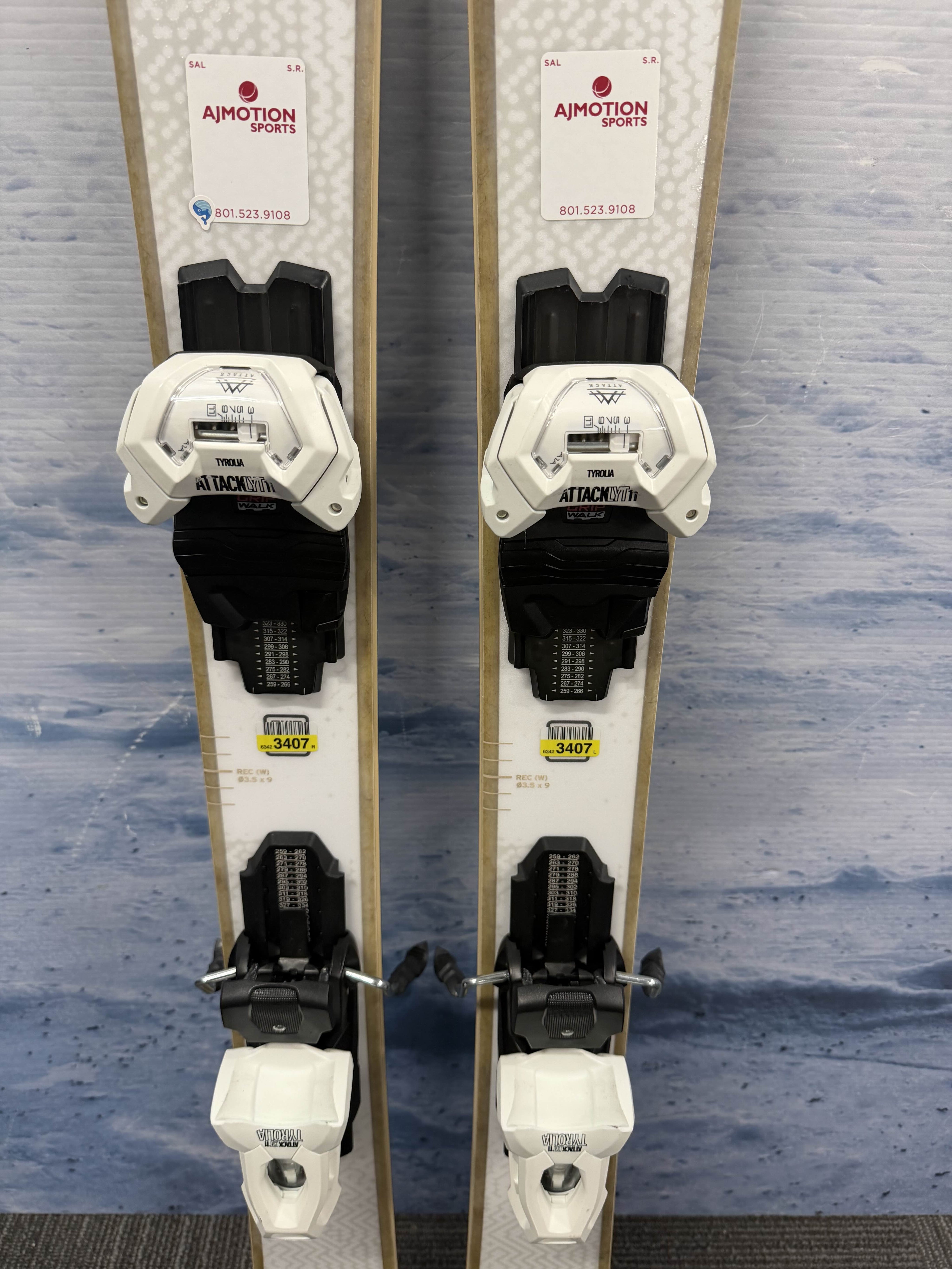 New Head Kore 93 Ti 149cm Skis w/ Tyrolia Attack LYT 11 Bindings