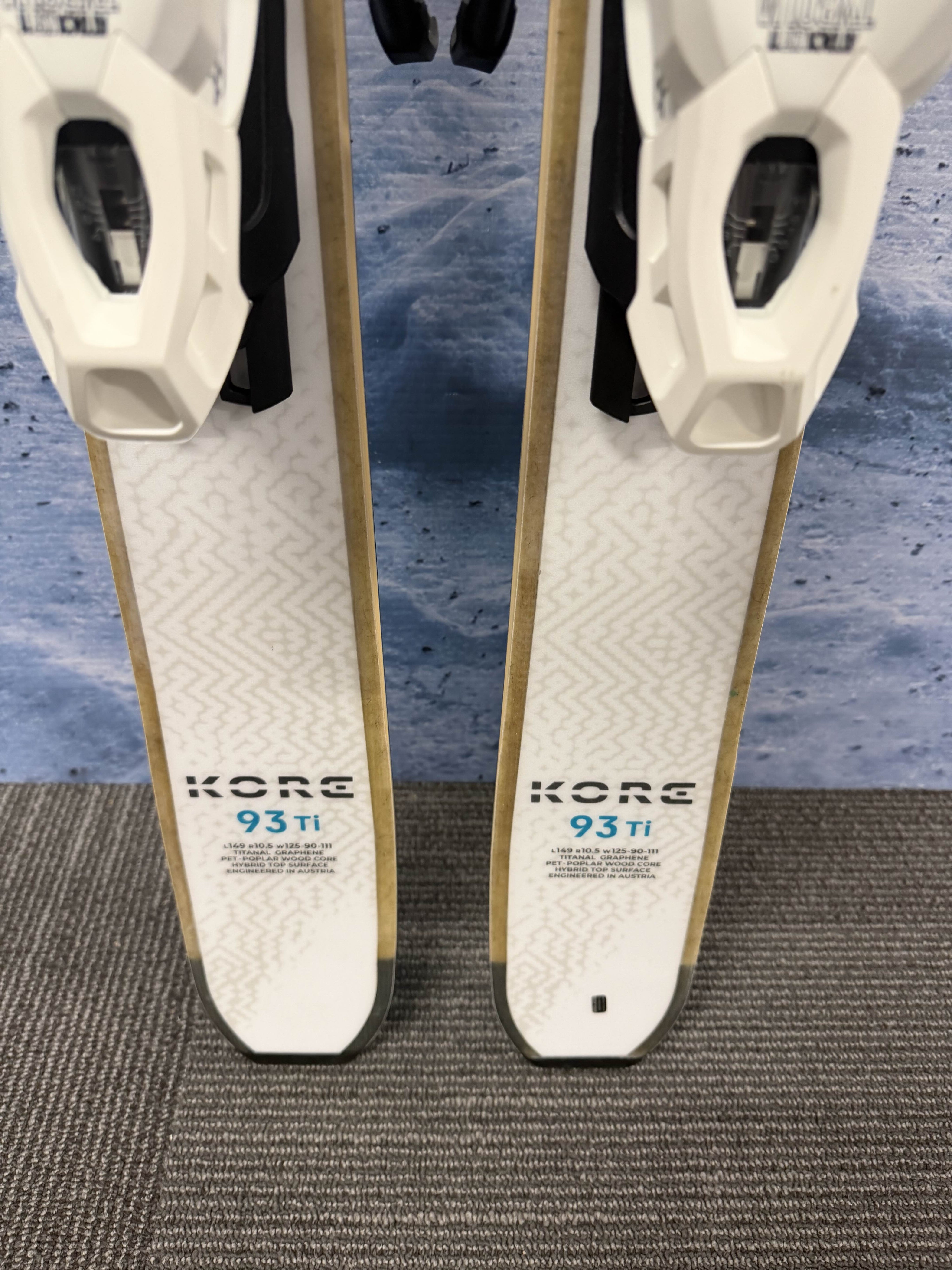New Head Kore 93 Ti 149cm Skis w/ Tyrolia Attack LYT 11 Bindings