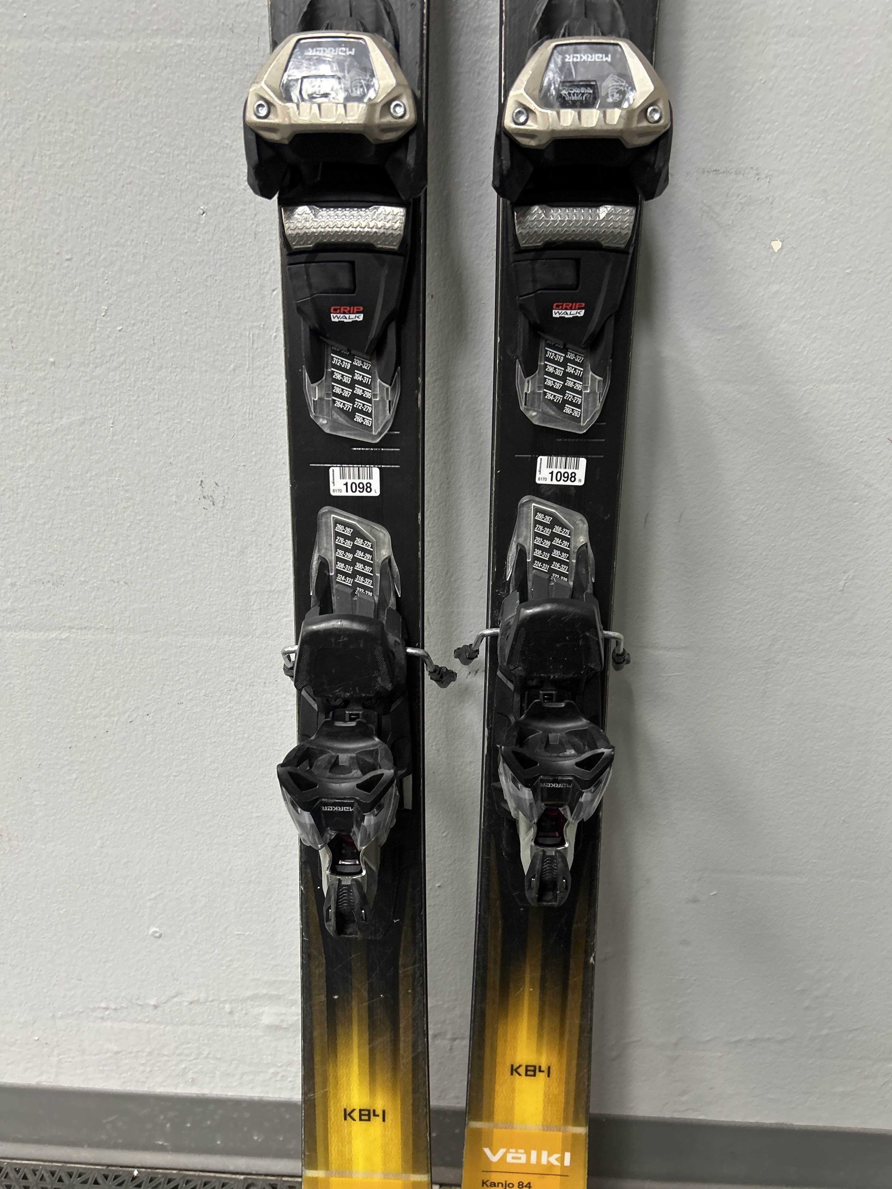 Used Volkl Kenjo 84 175cm Skis w/ Marker Griffon 13 Demo Bindings