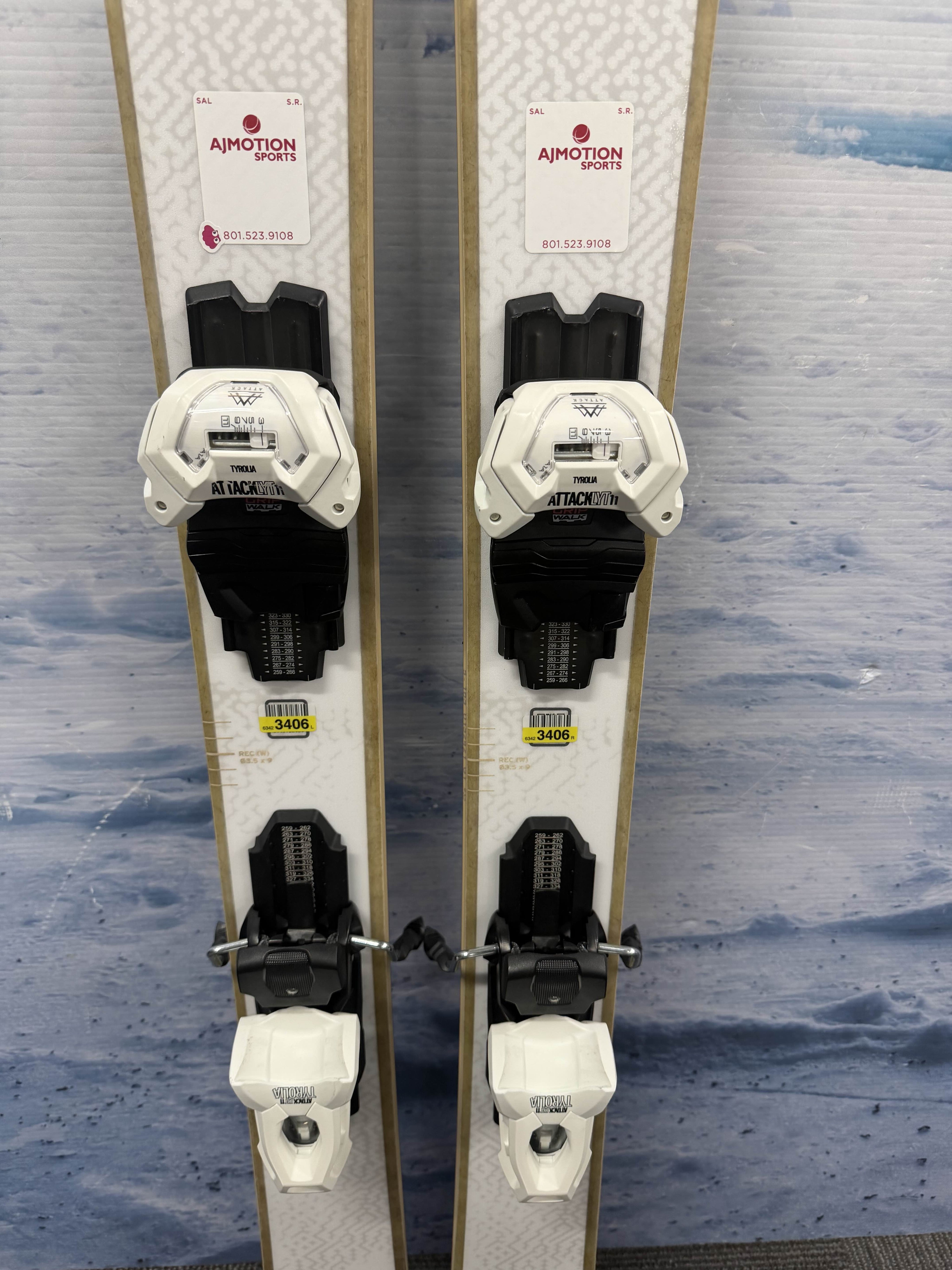 New Head Kore 99 Ti 163cm Skis w/ Tyrolia Attack LYT 11 Bindings