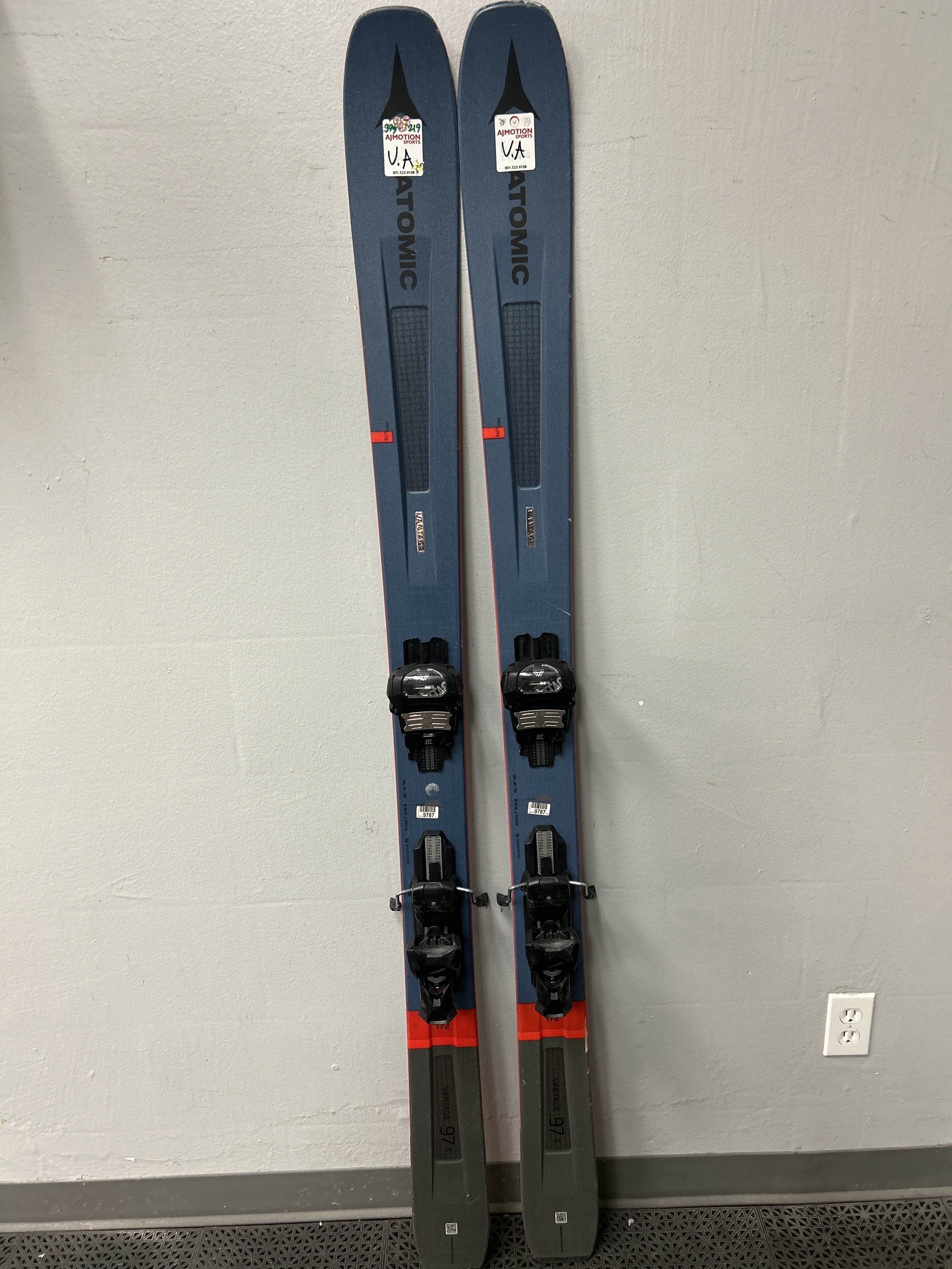 Used Atomic Vantage 97C 172cm Skis w/ Tyrolia Attack 13 Demo Binding