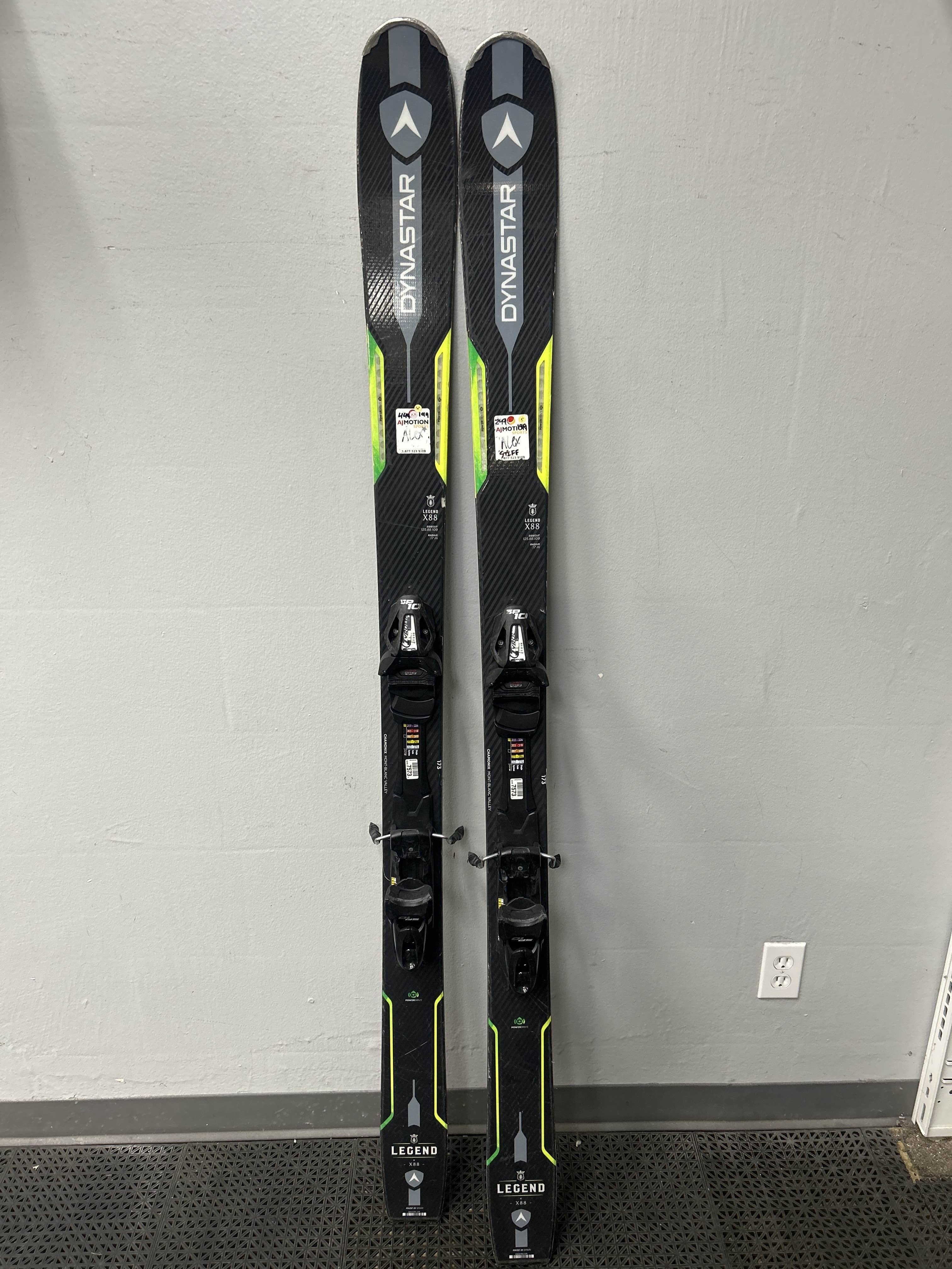 Used Dynastar Legend 173cm Skis w/ Tyrolia SP10 Demo Binding