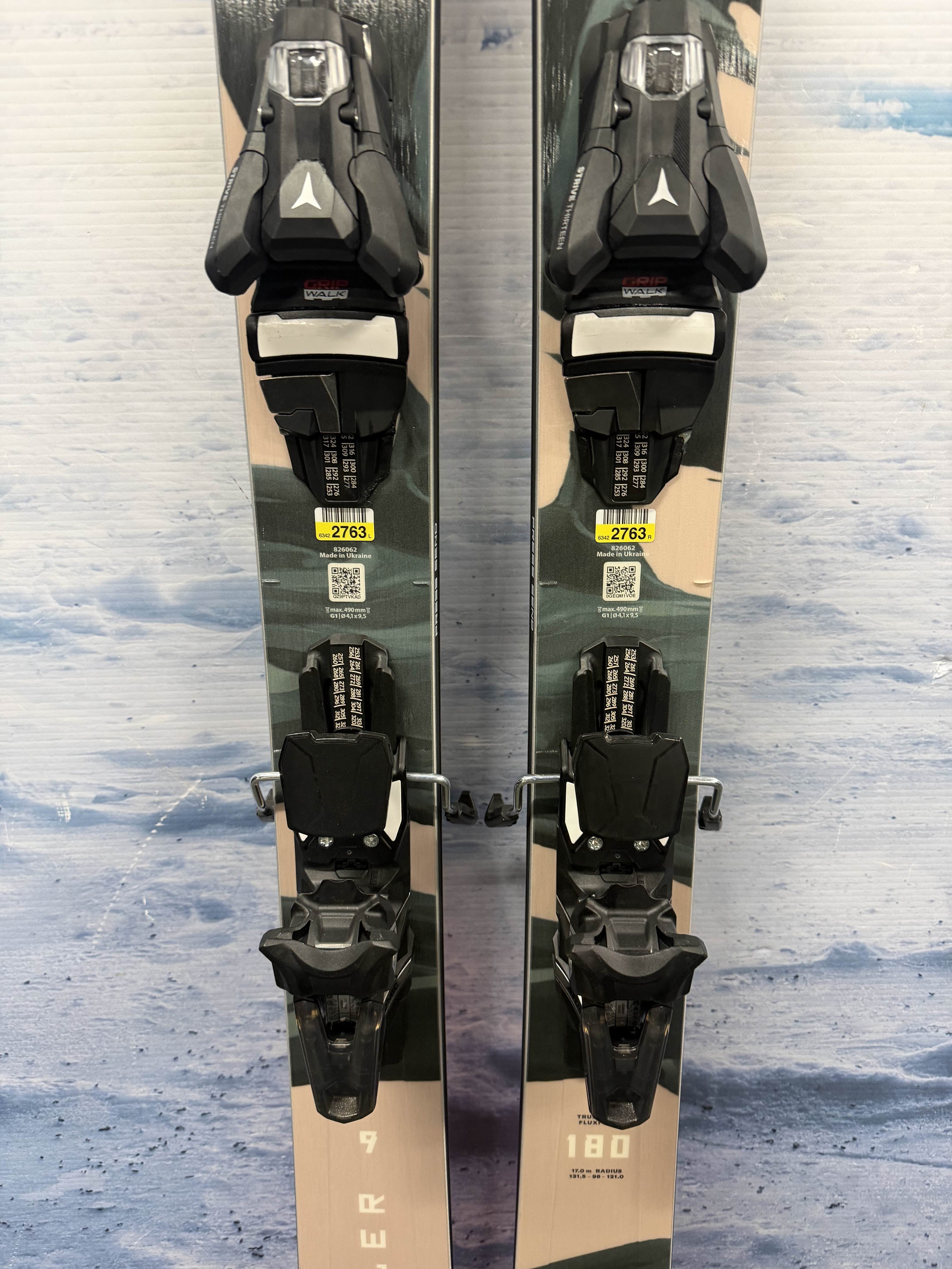 New Blizzard Rustler 9 180cm Skis w/ Atomic Strive 13 Bindings