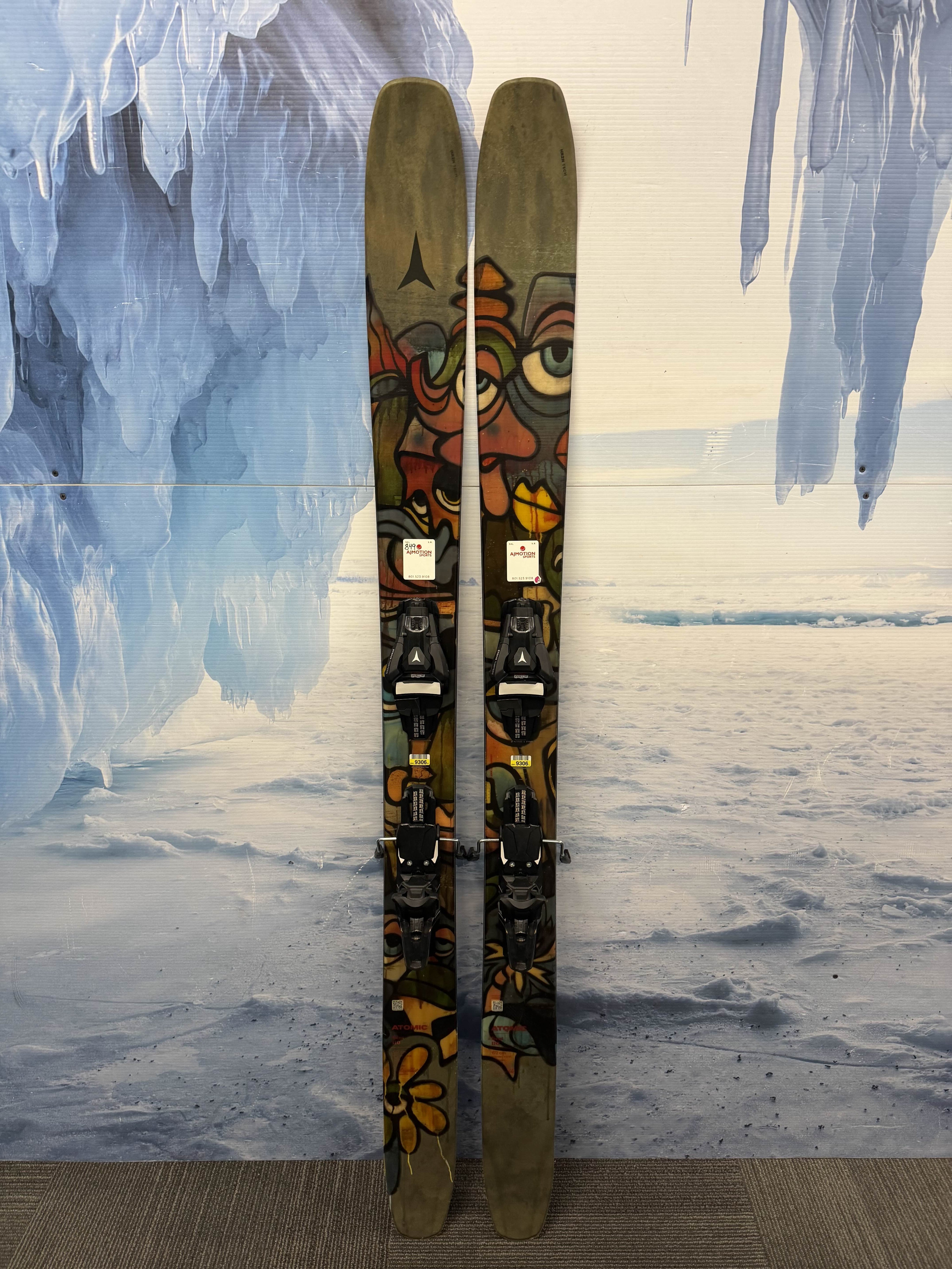 New Atomic Bent 110 172cm Skis w/ Atomic Strive 13 Bindings