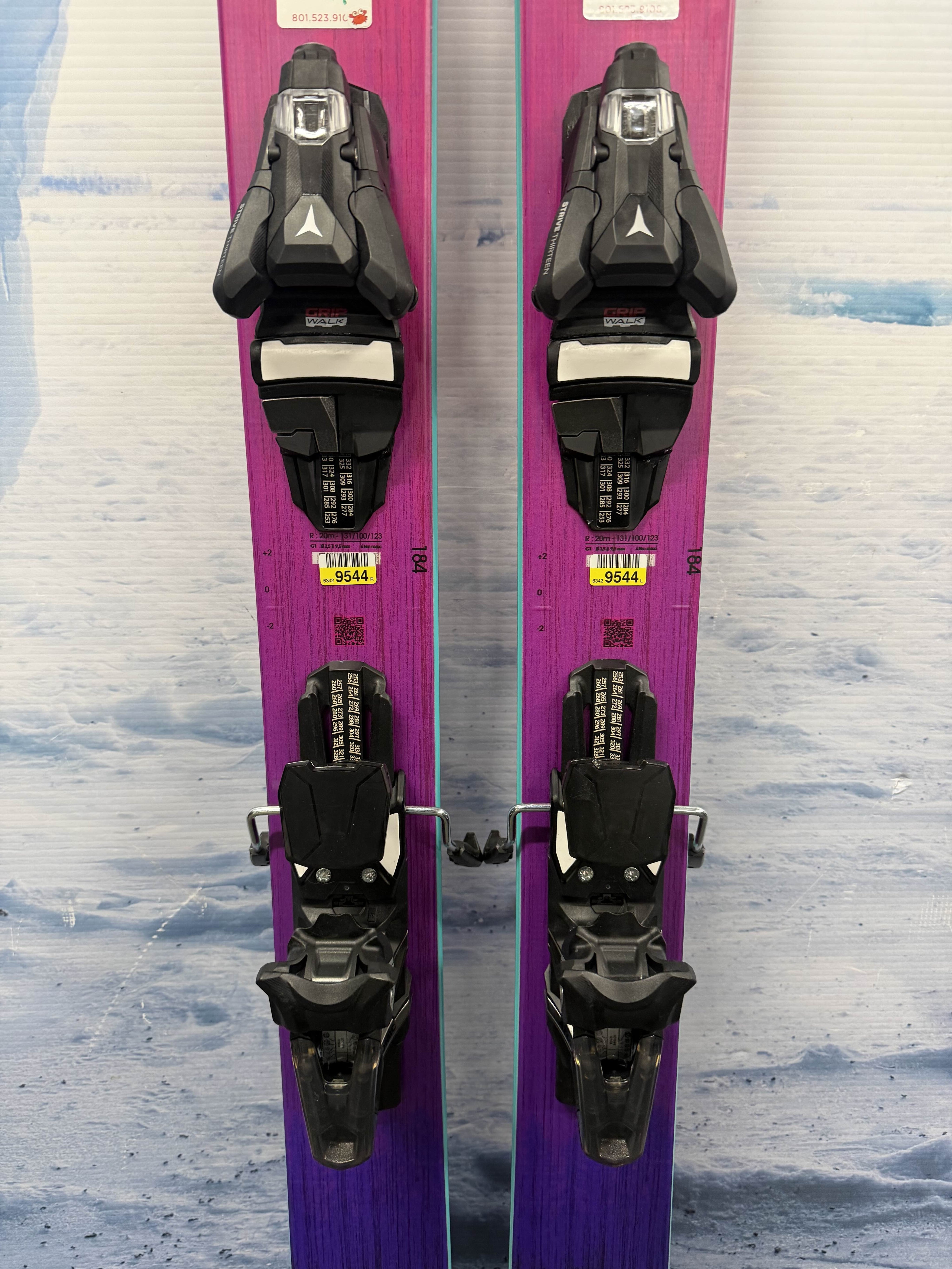 New Rossignol Sender Free 100 184cm Skis w/ Atomic Strive 13 Bindings