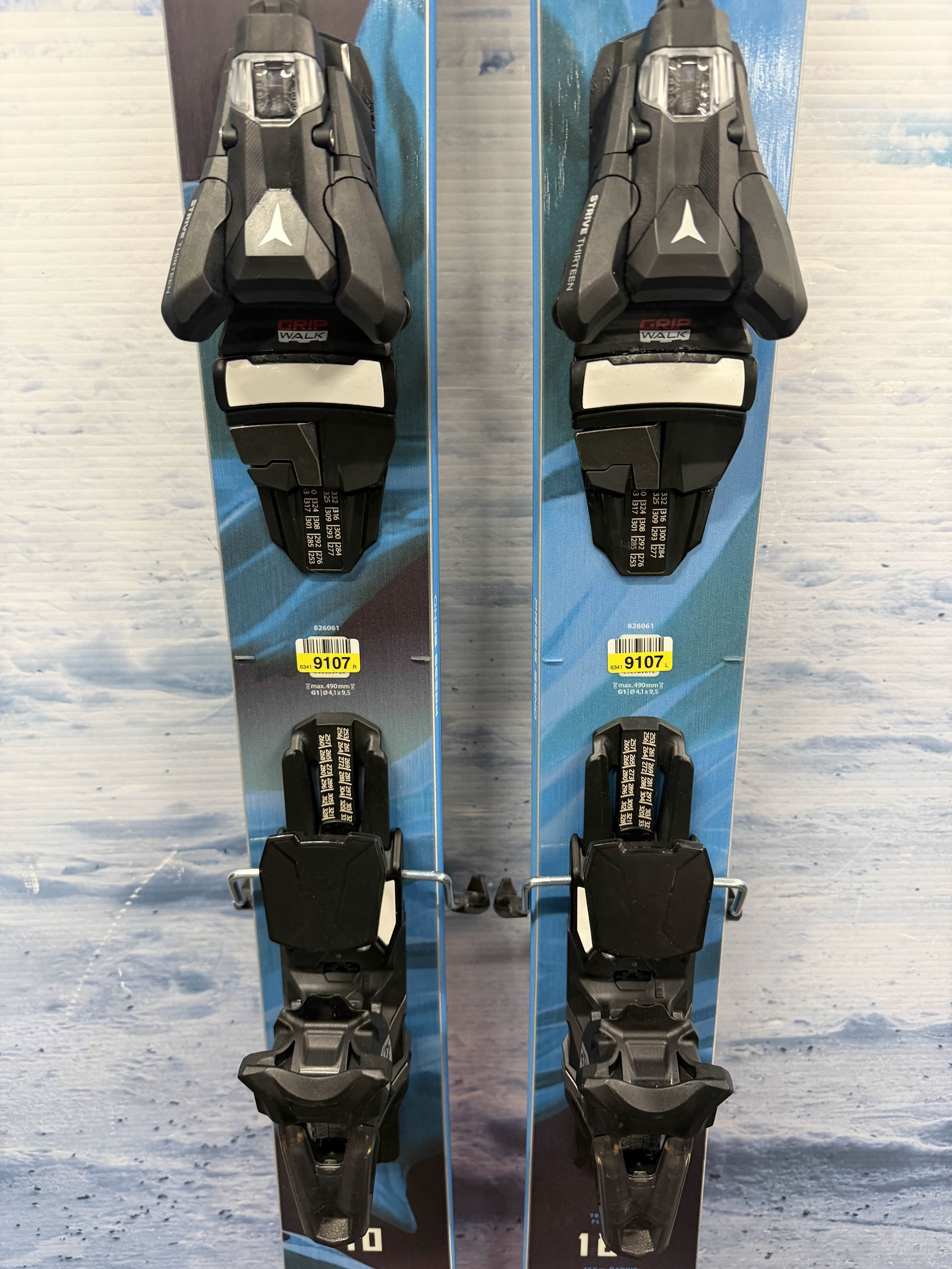 New Blizzard Rustler 10 180cm Skis w/ Atomic Strive 13 Bindings