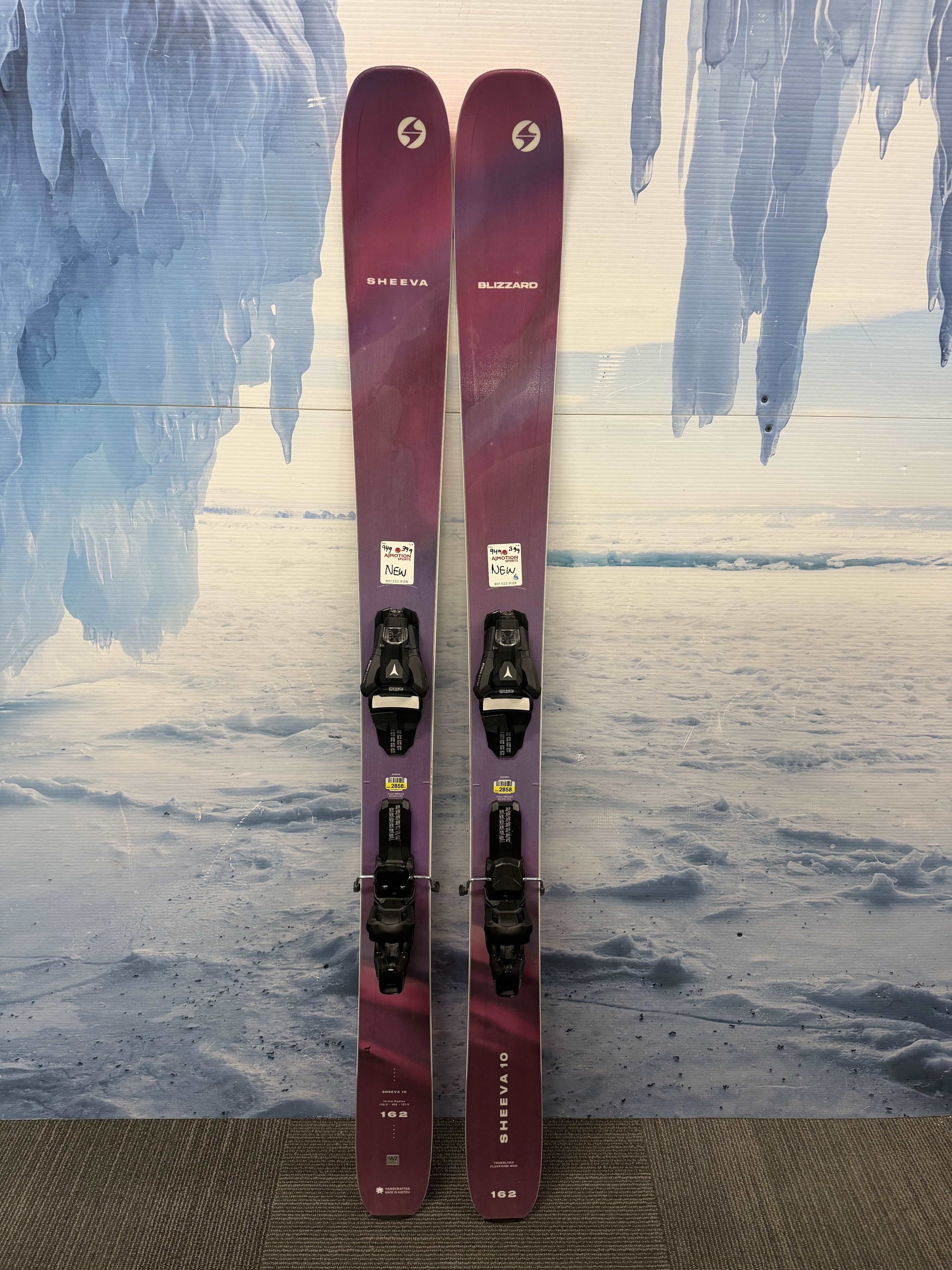 New Blizzard Sheeva 10 162cm Skis w/ Atomic Strive 11 Bindings