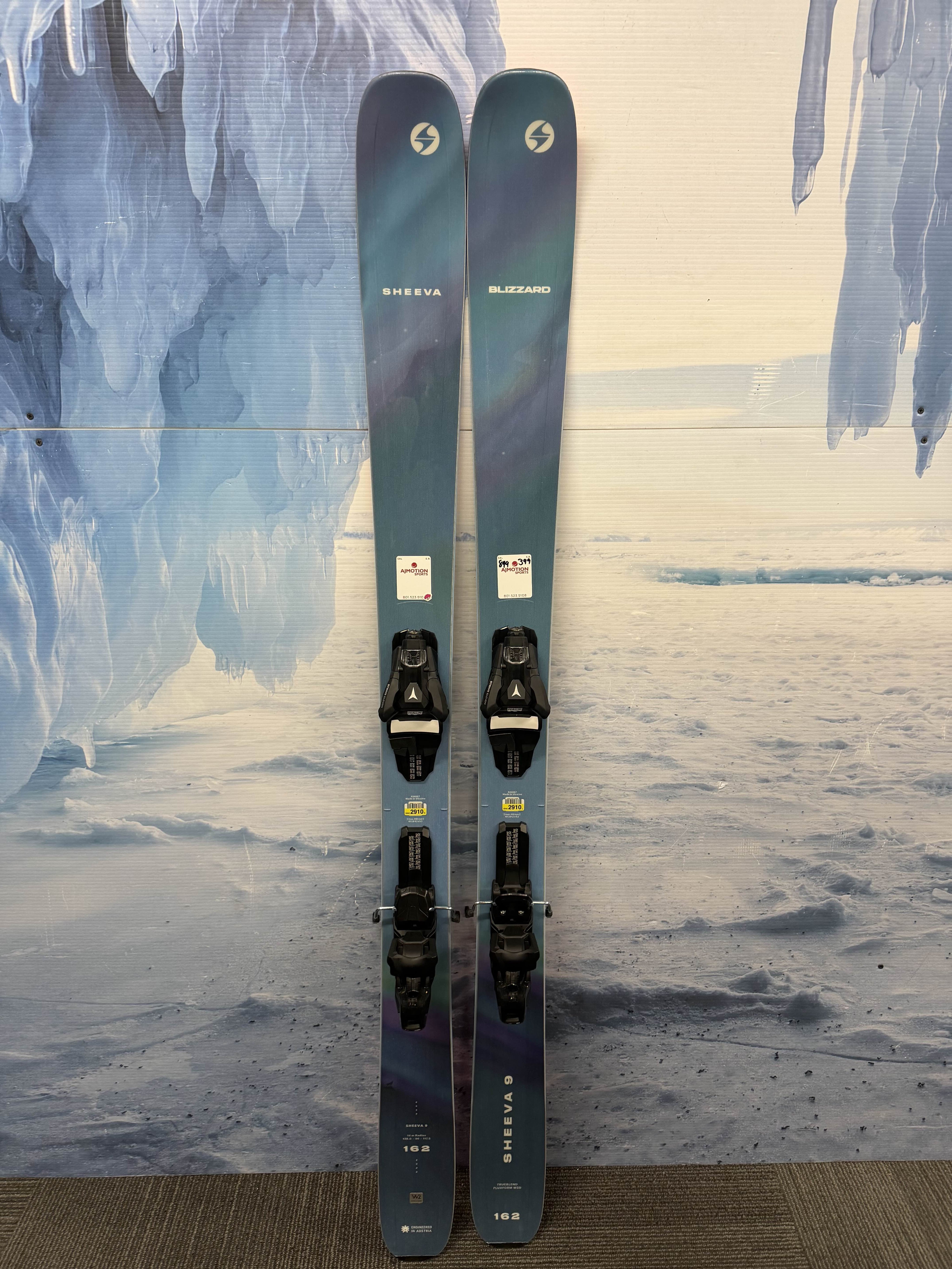 New Blizzard Sheeva 9 162cm Skis w/ Atomic Strive 11 Bindings