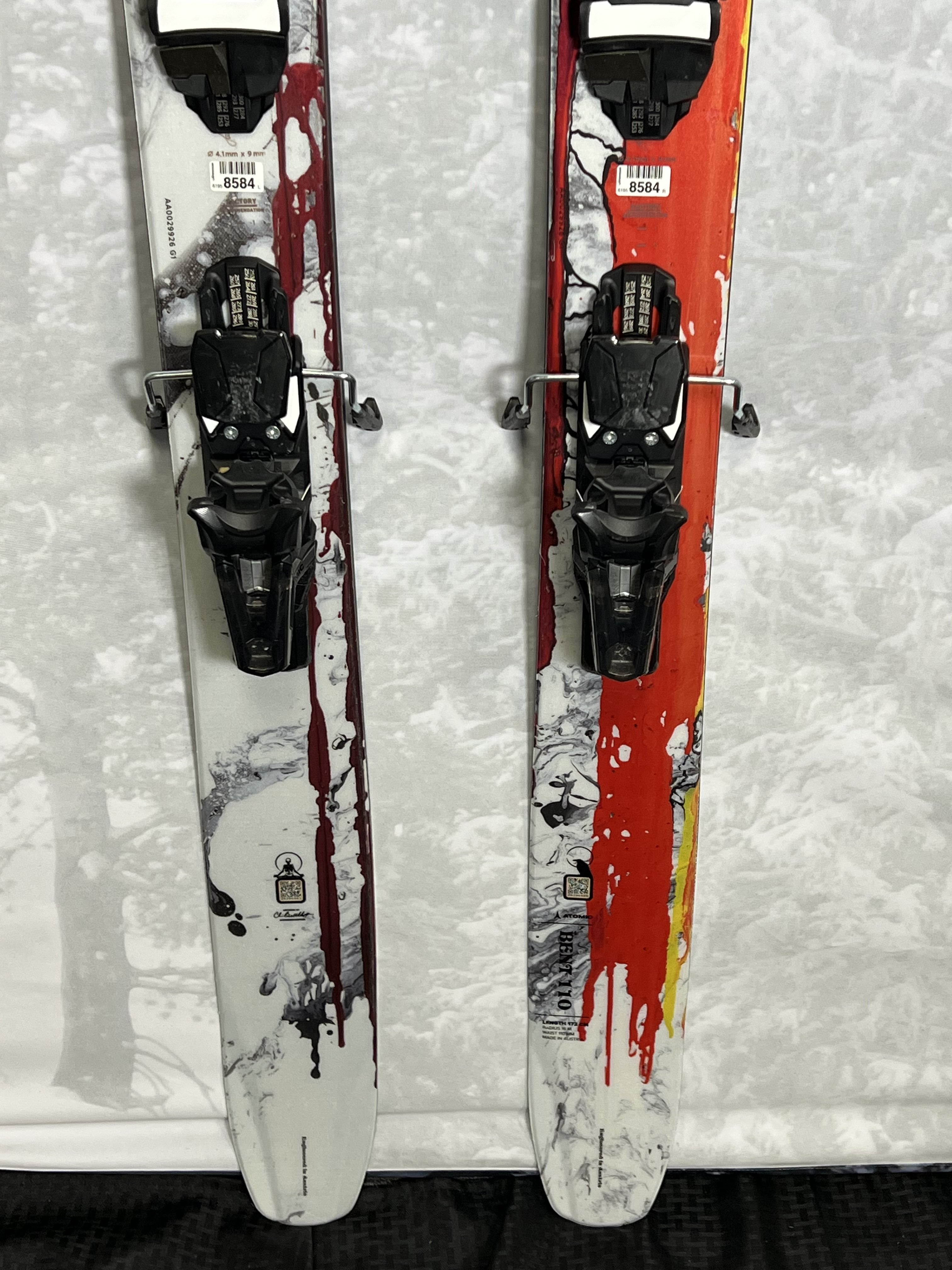 Used Atomic Bent 110 Skis 172 cm 2024 w/Atomic Strive 13 GW Demo Bindings