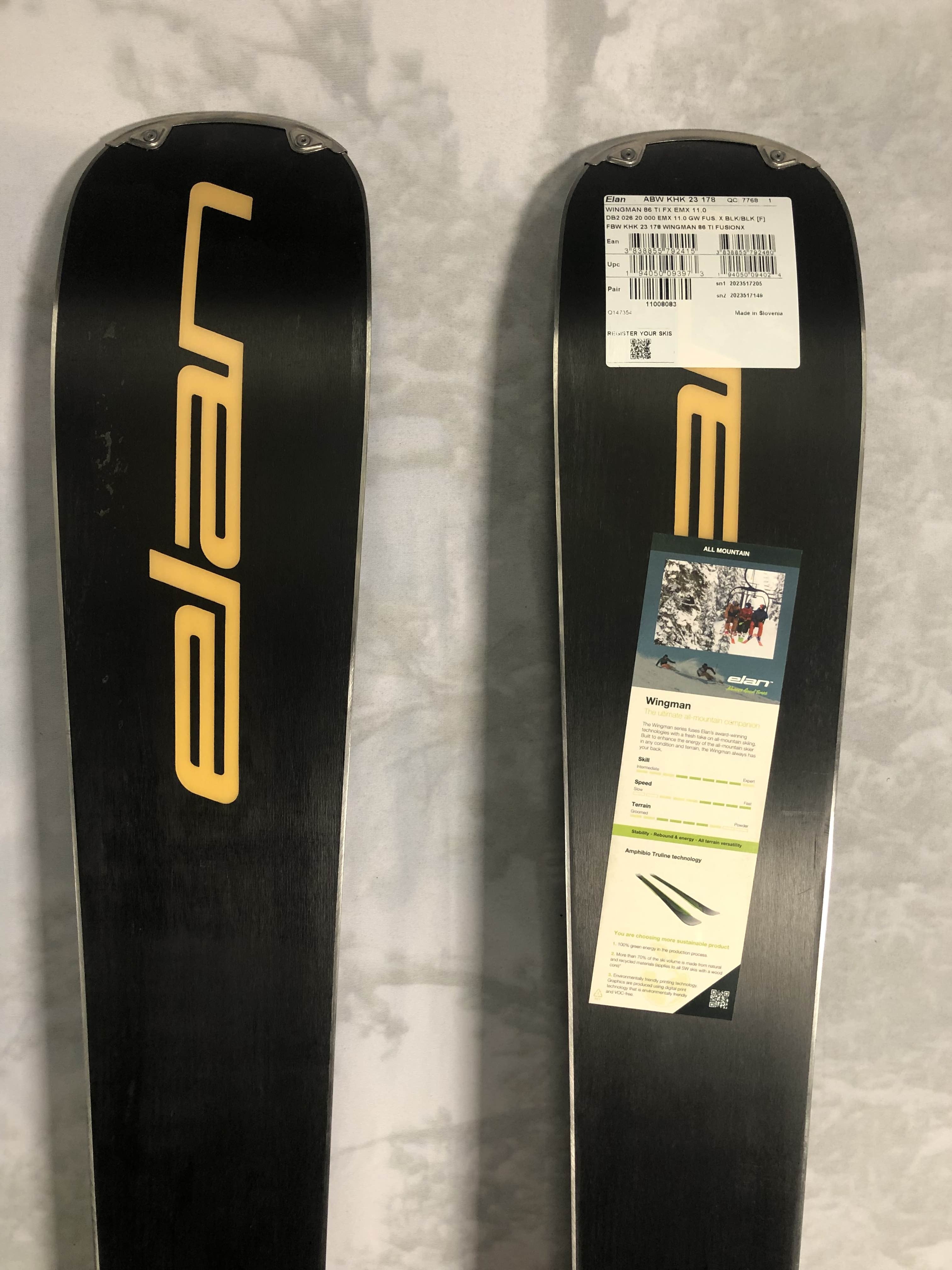 New 2025 Elan Wingman 86 Ti 178cm W/ Elan EMX11 Adjustable GW bindings