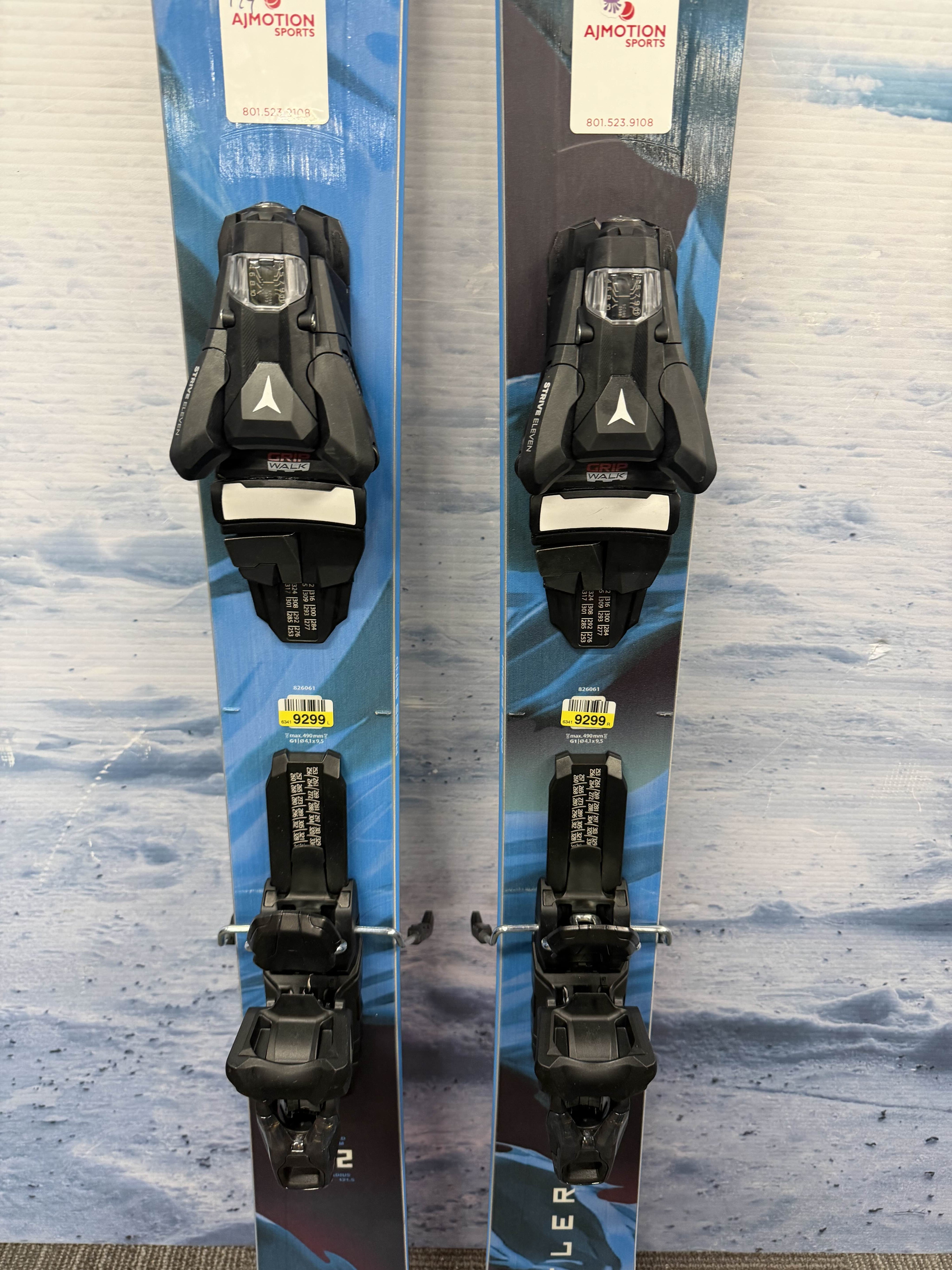 New Blizzard Rustler 10 162cm Skis w/ Atomic Strive 11 Bindings
