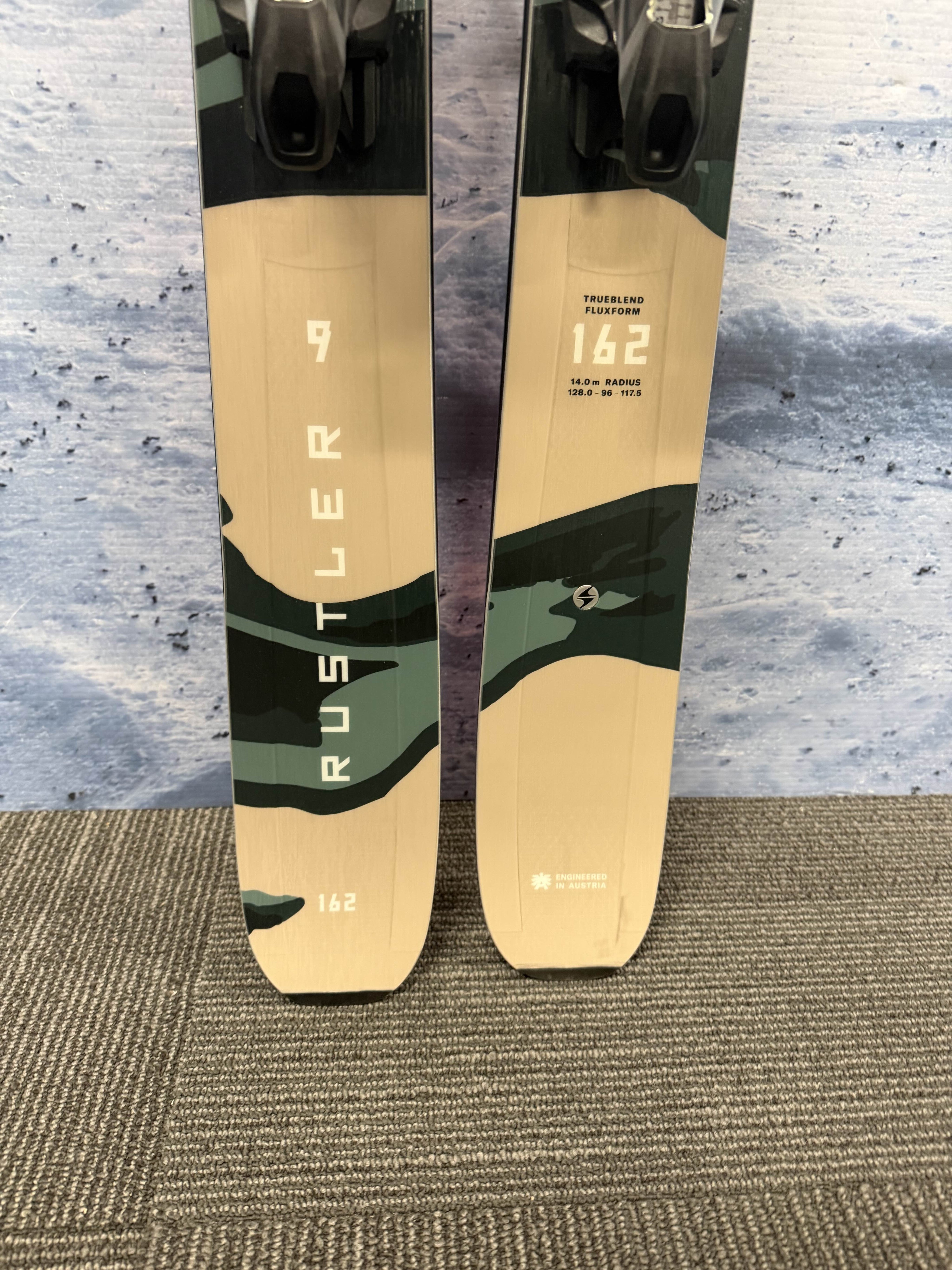 New Blizzard Rustler 9 162cm Skis w/ Marker TCX 11 Bindings