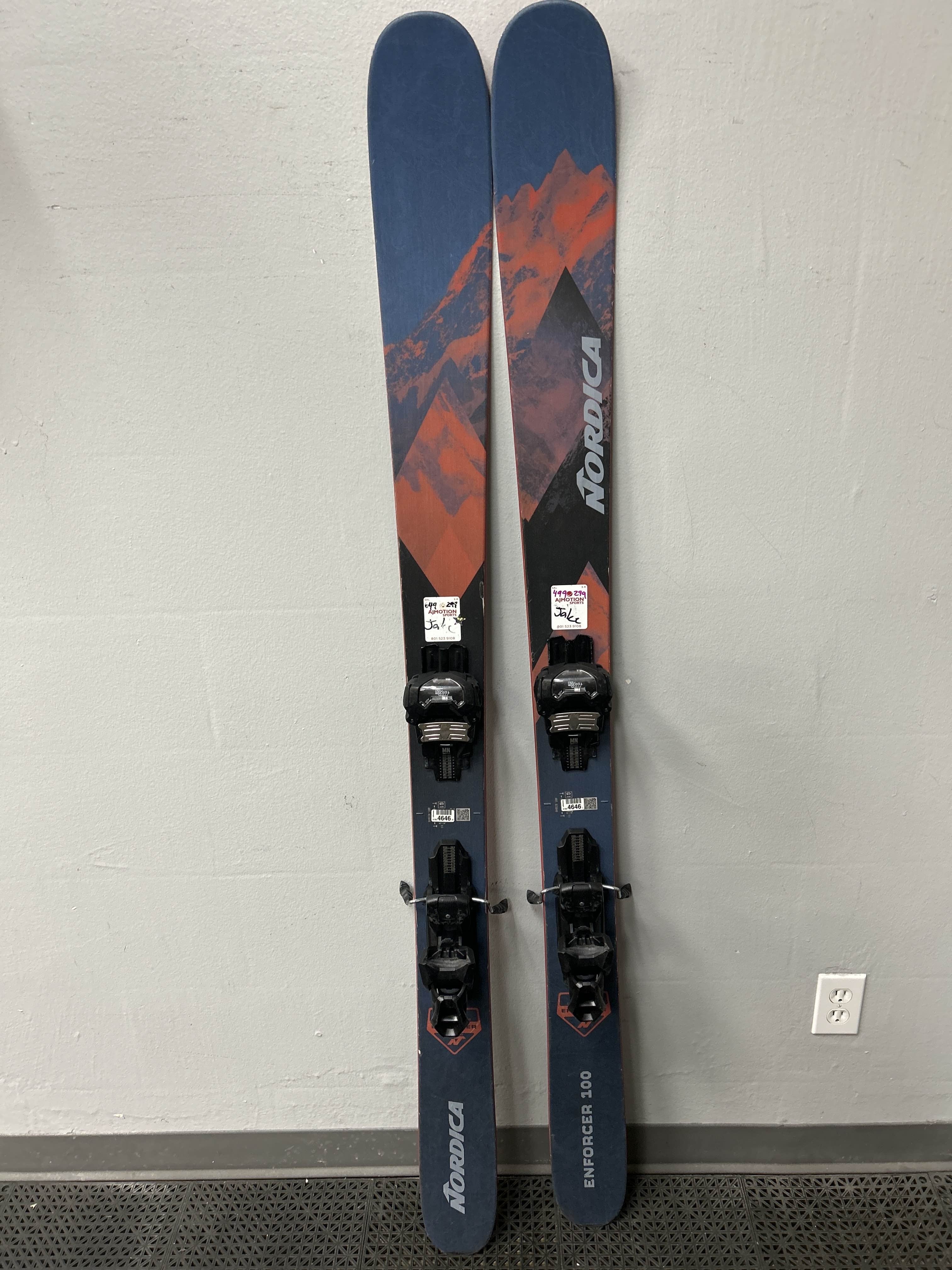 Used Nordica Enforcer 100 165cm w/ Tyrolia Attack 14 Adjustable Bindings