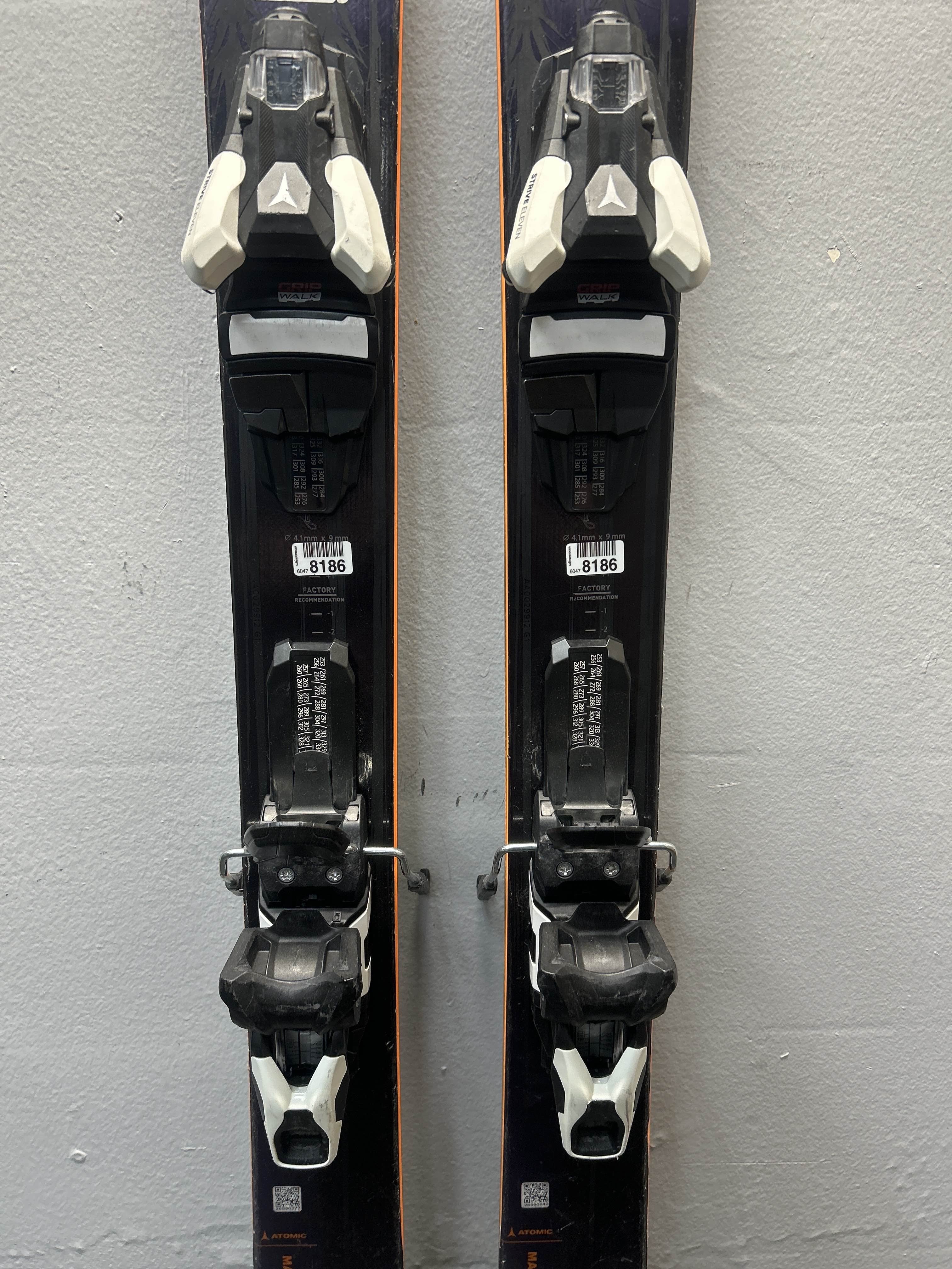 Used Atomic Maverick 88TI 161 cm Skis w/ Atomic Strive 11 Adjustable Binding