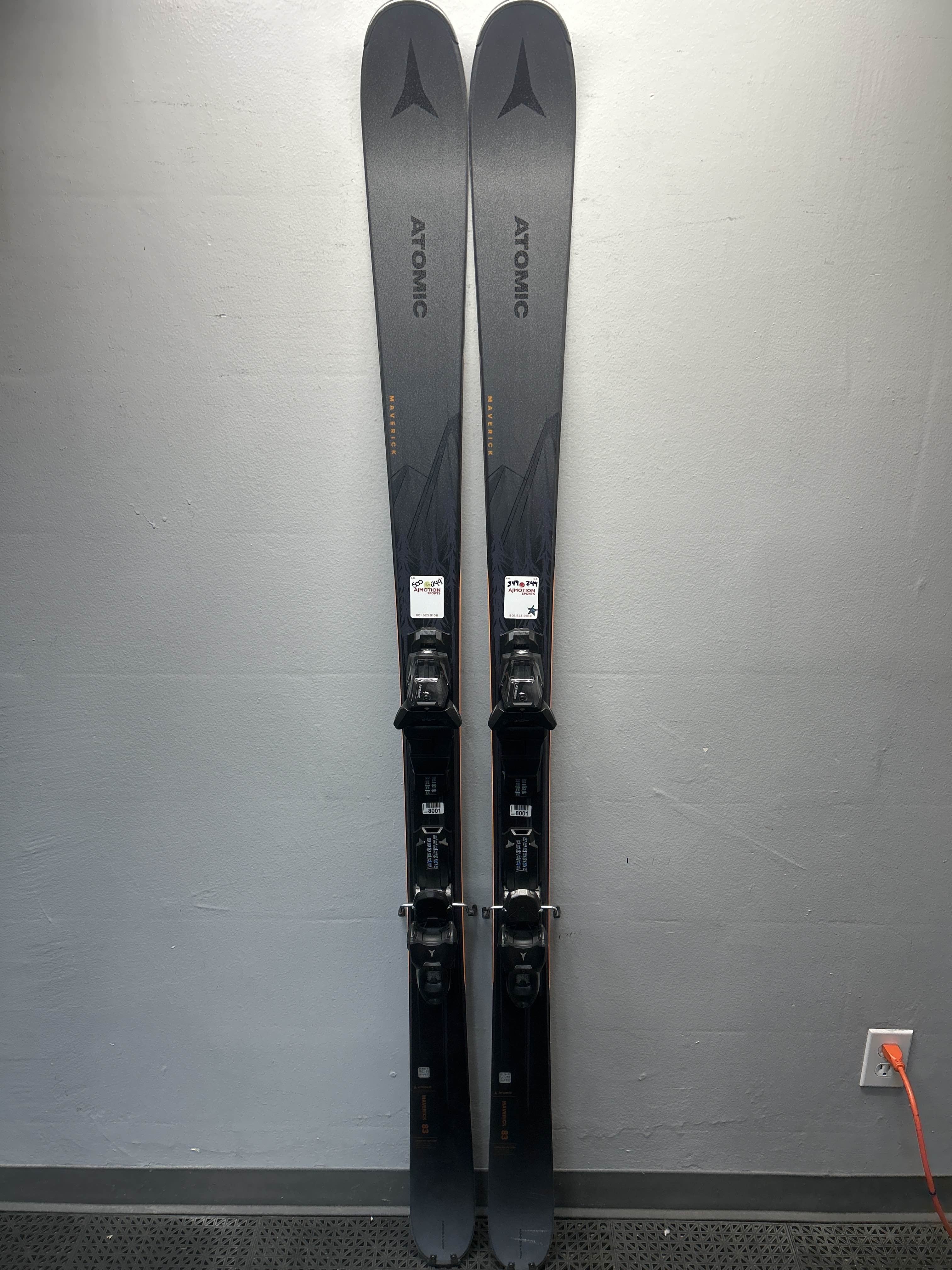 Used Atomic Maverick 83 181 cm Skis w/ Atomic M10 Adjustable Binding