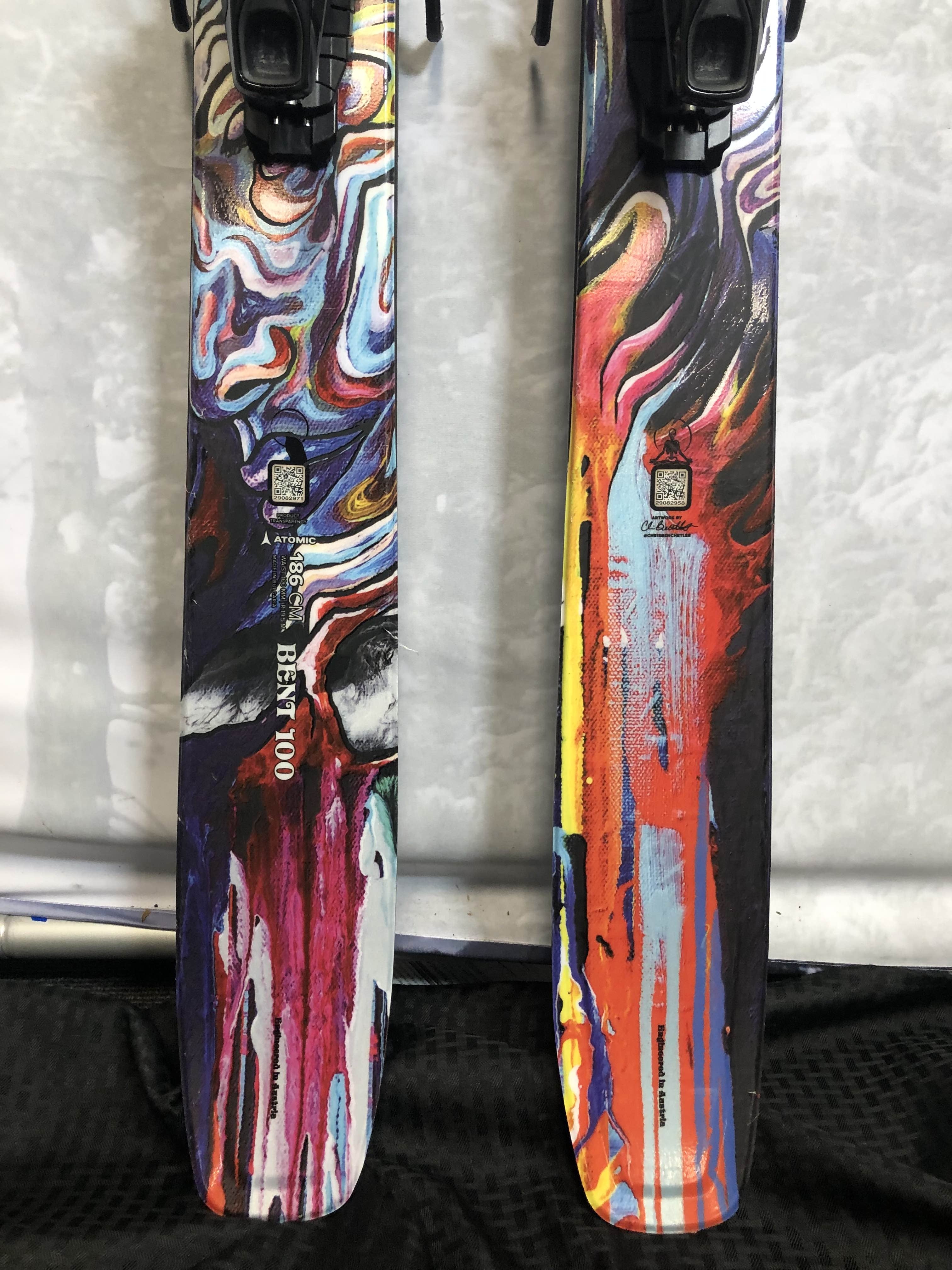 Lightly used 2025 Atomic Bent Chetler 100 186cm Ski w/ Salomon strive 11 GW Demo Binding