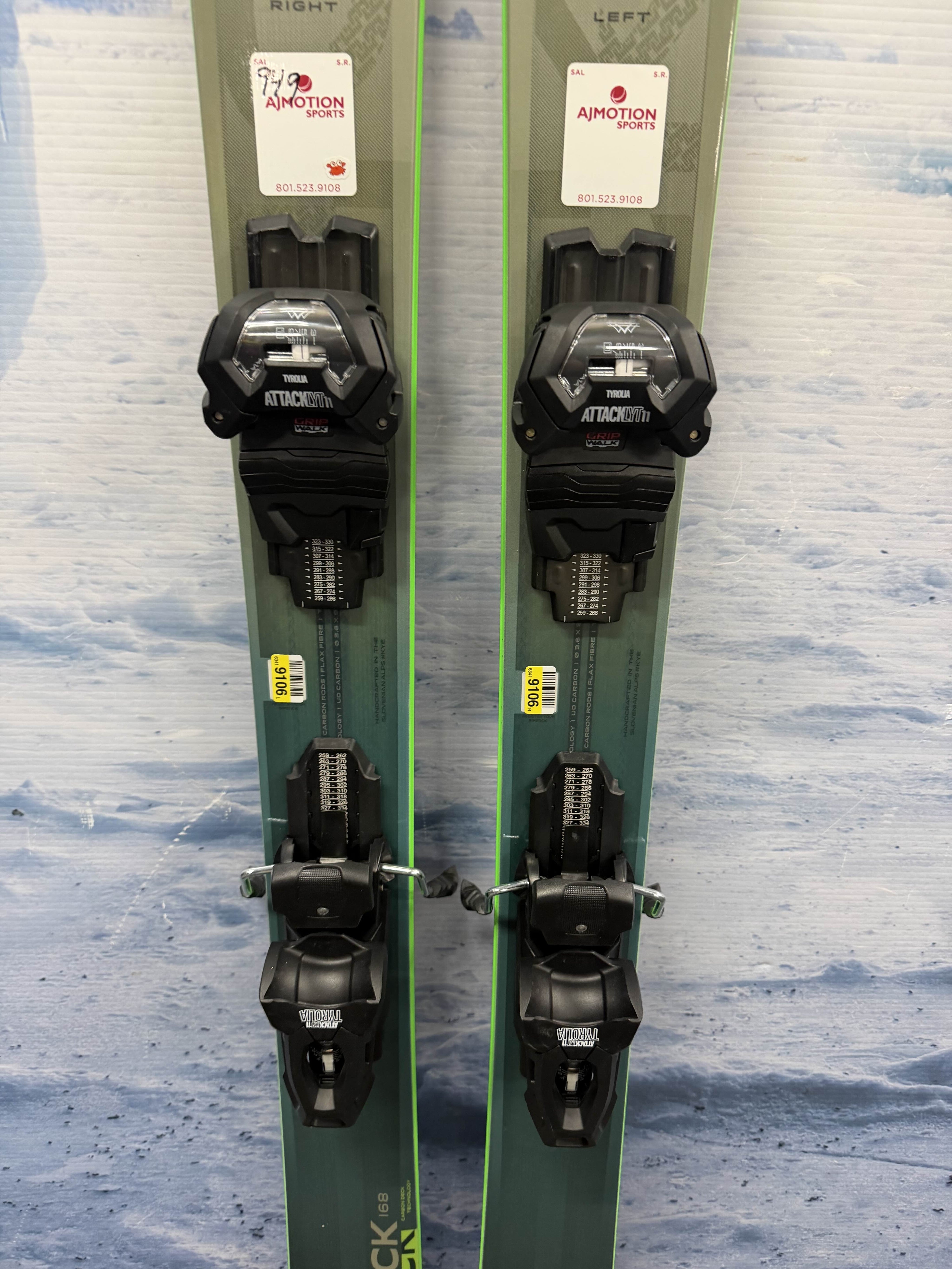 New Elan Ripstick 96 168cm Skis w/ Tyrolia Attack LYT 11 Bindings