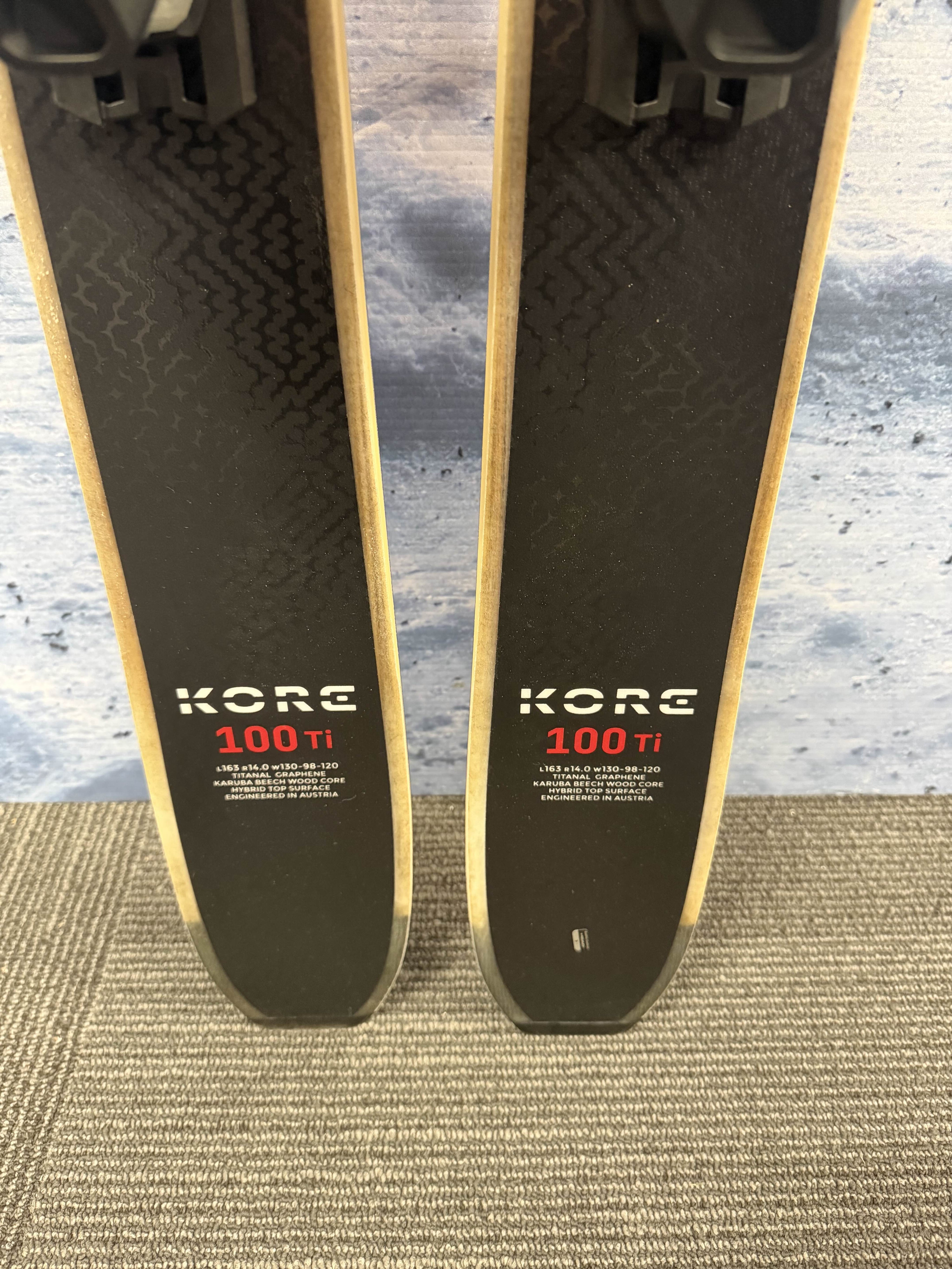 New Head Kore 100 Ti 163cm Skis w/ Tyrolia Attack LYT 11 Bindings