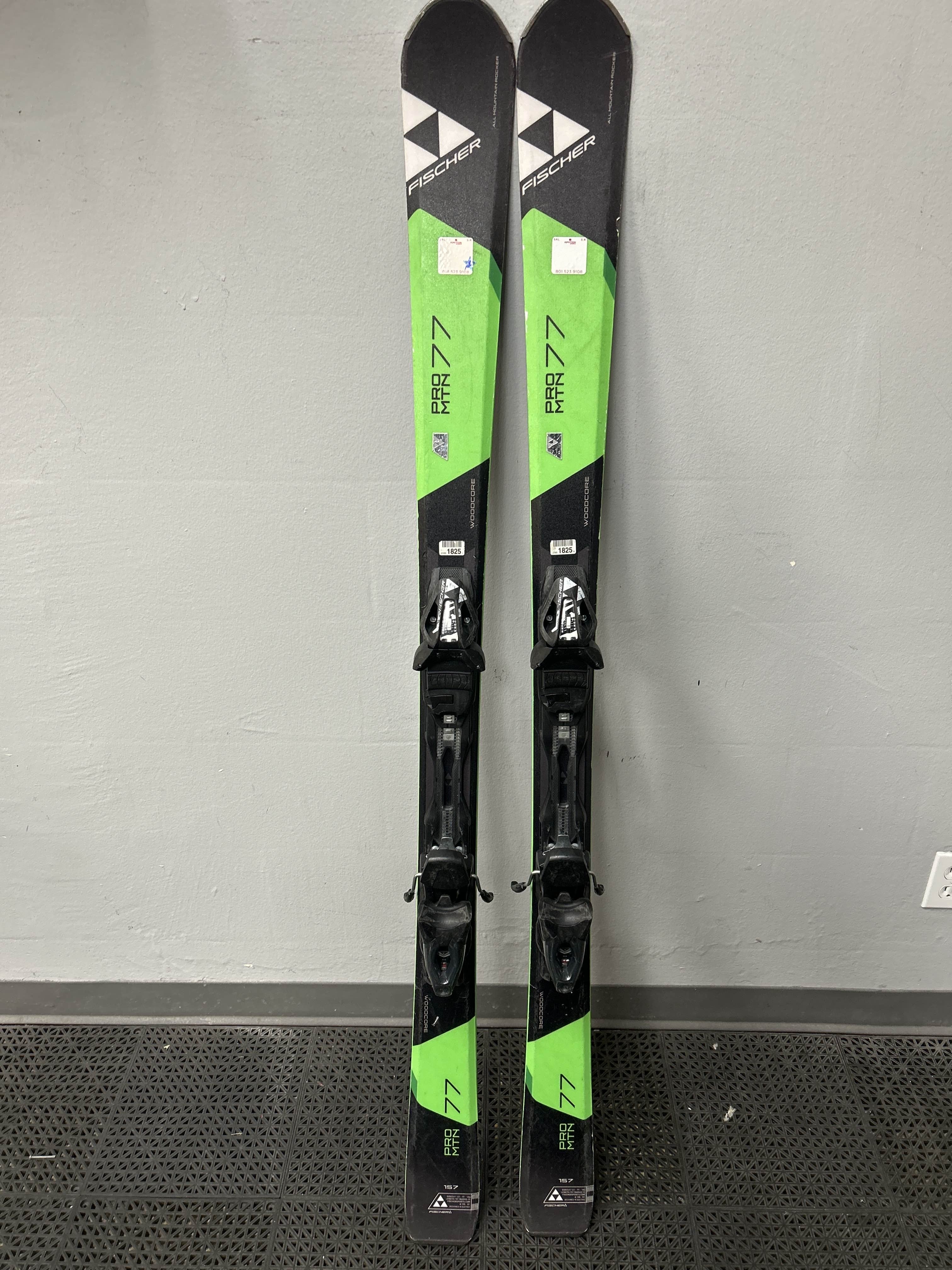 Used Fischer Pro Mtn 77 157cm Skis w/ Fischer RS11 Demo binding