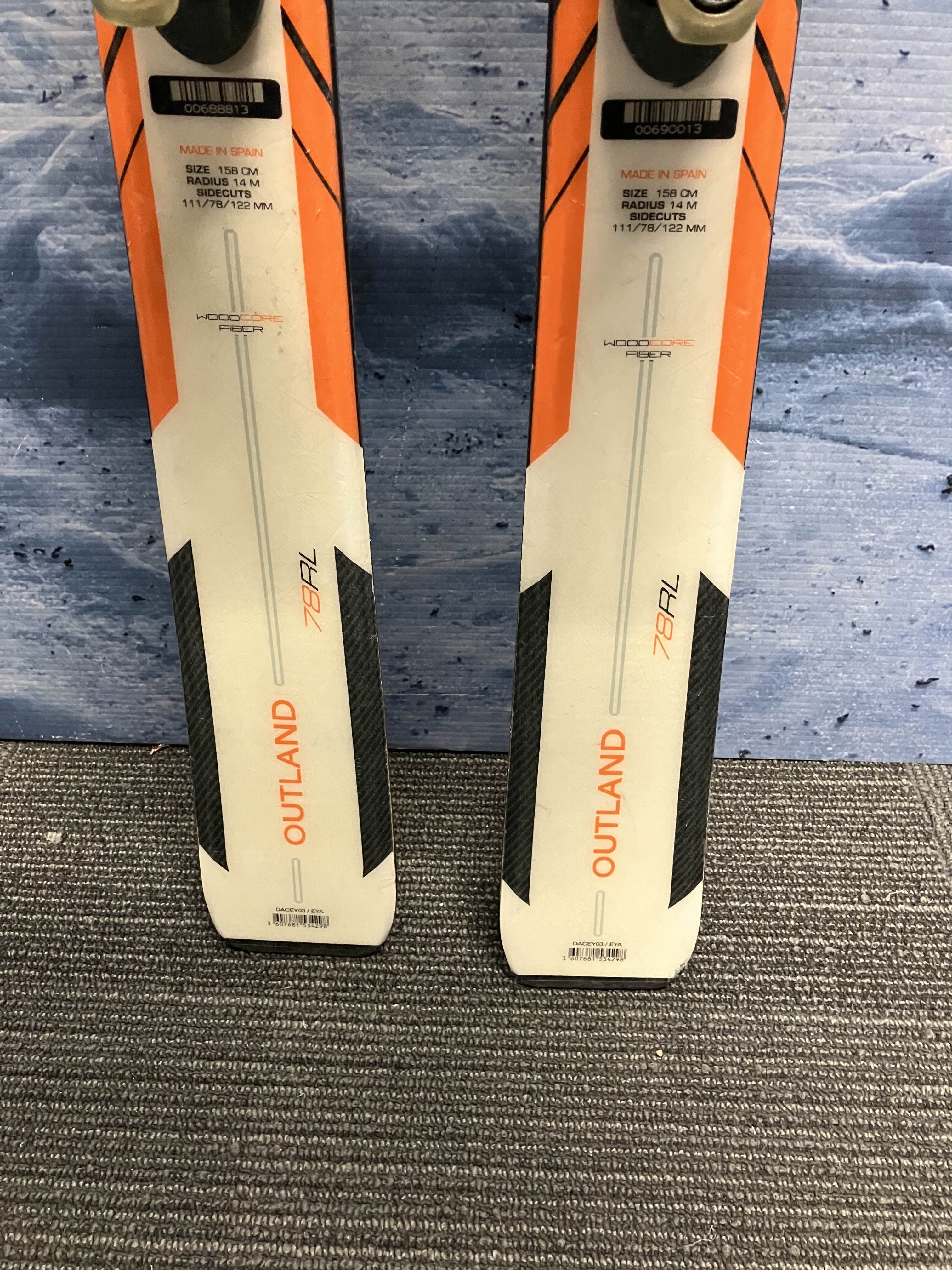 Used Dynastar Outland 78 RL 158cm Skis w/ Look NX 12 Bindings