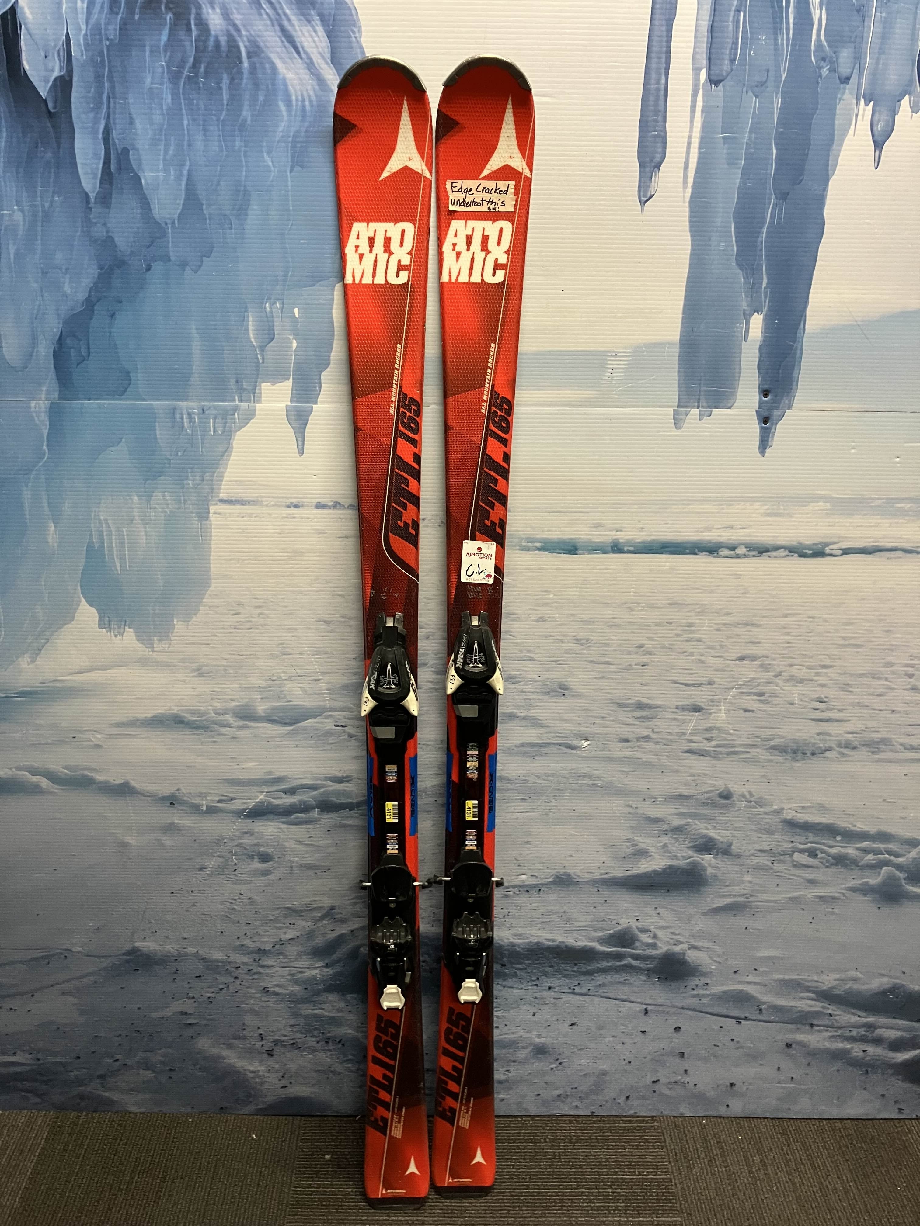 Used Atomic ETL 165cm Skis w/ Atomic EZ Track 10 Bindings