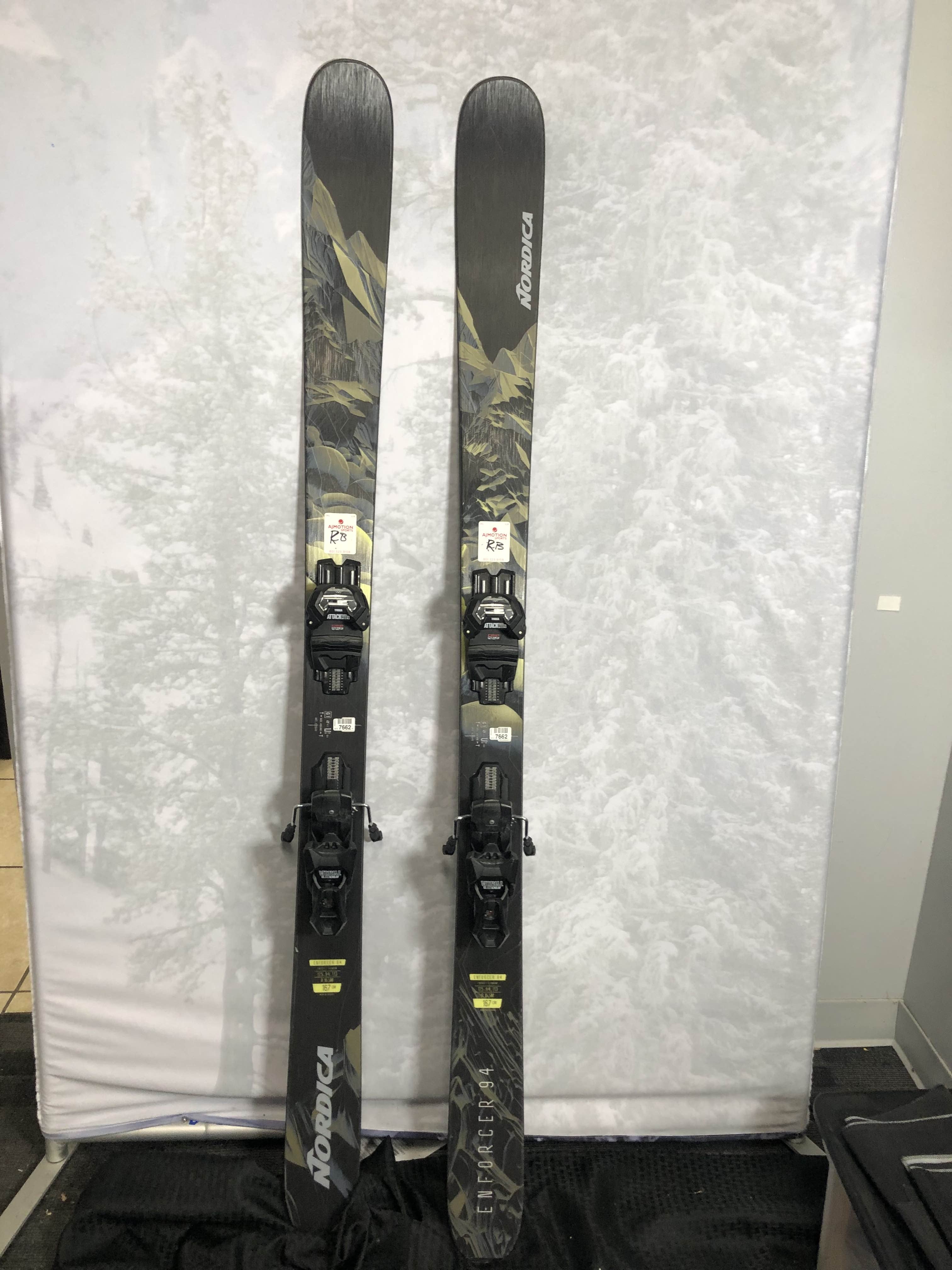 Used Nordica Enforcer 94 167cm w/ Tyrolia Attack 13 Bindings