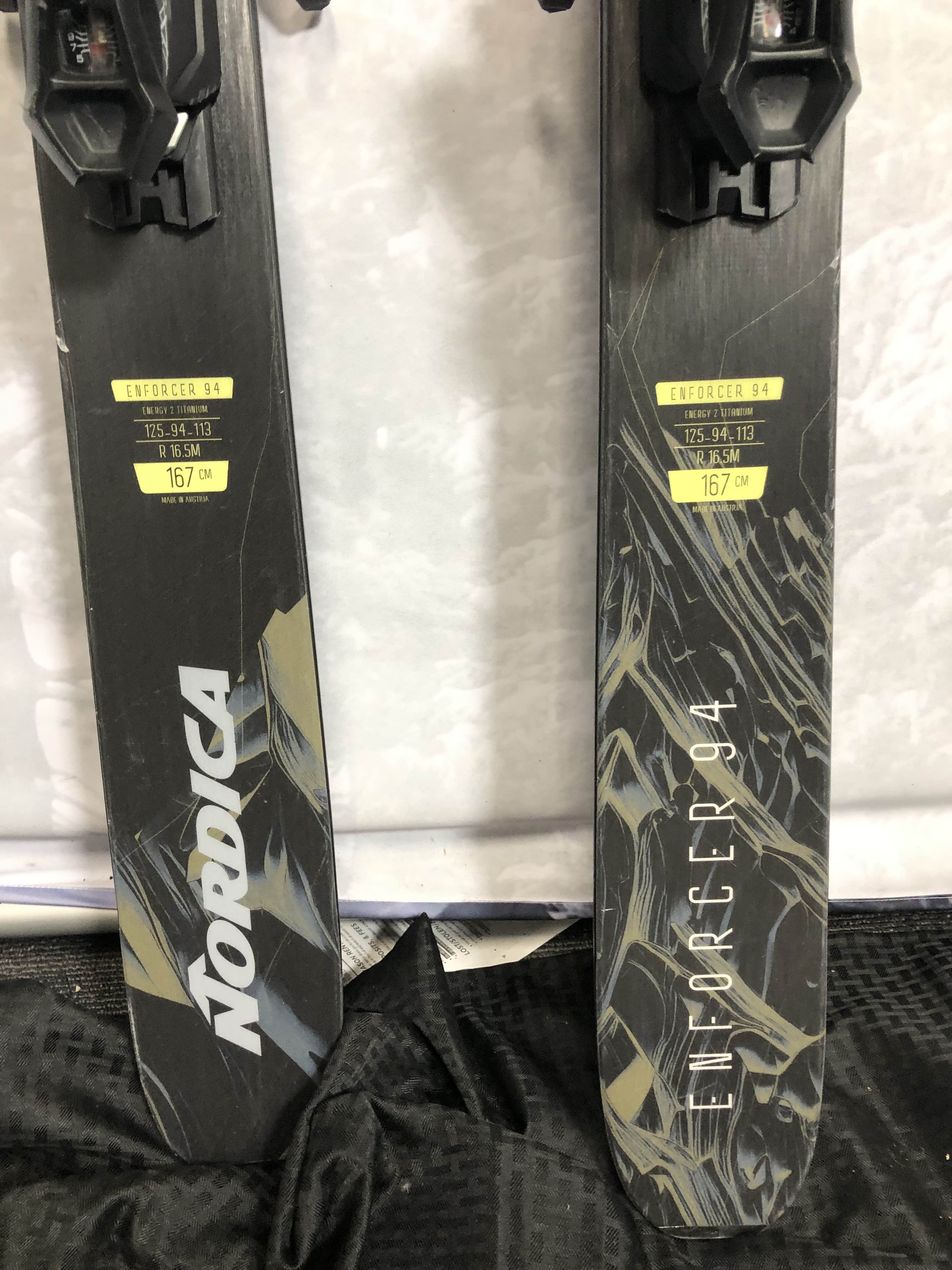 Used Nordica Enforcer 94 167cm w/ Tyrolia Attack 13 Bindings