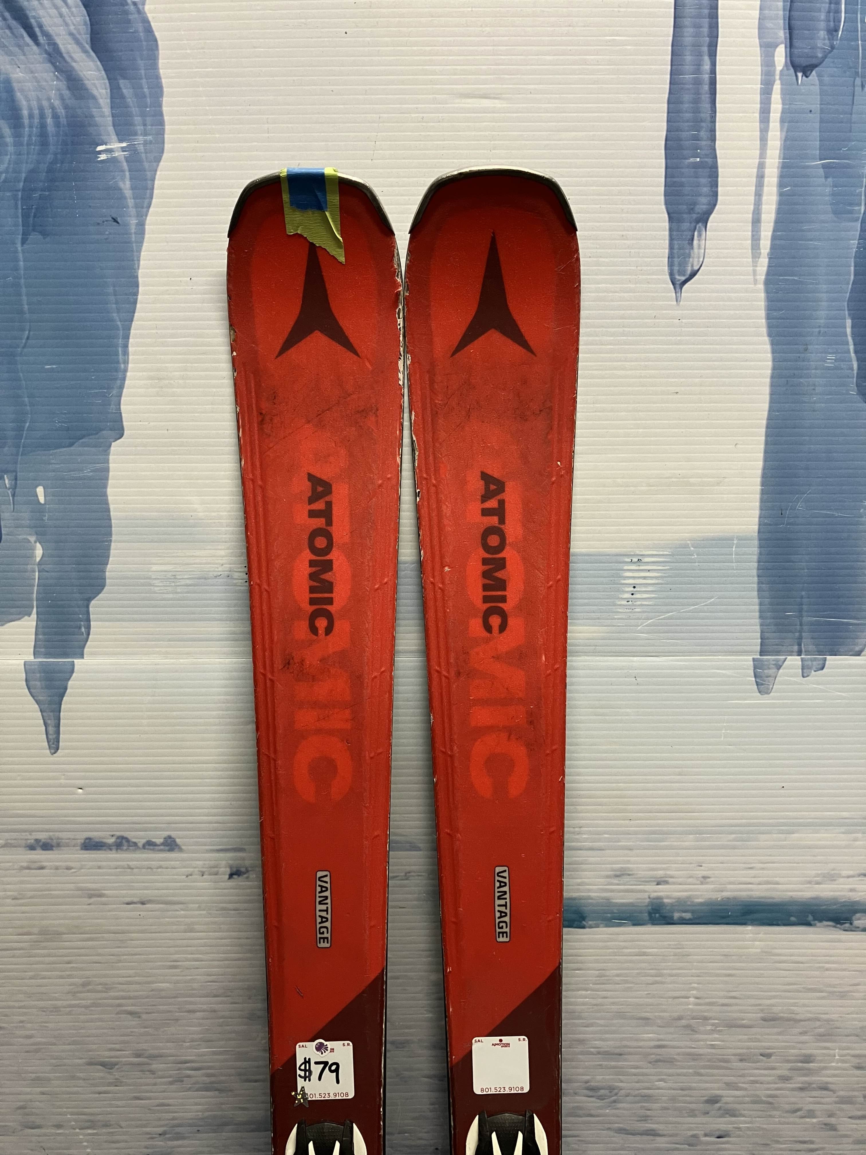 Used Atomic Vantage 75 156cm w/ Atomic Lithium 10 Adjustable Bindings