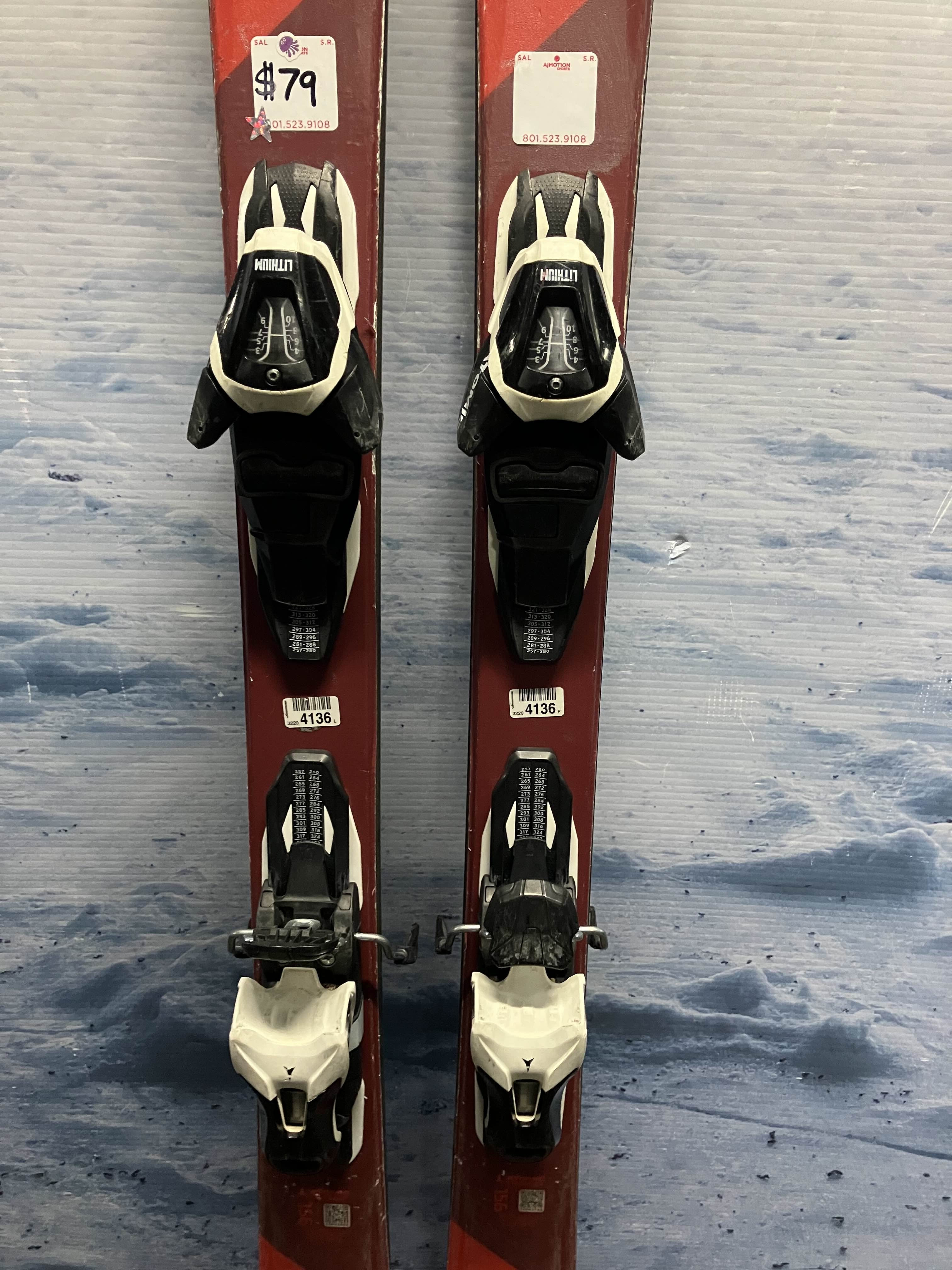 Used Atomic Vantage 75 156cm w/ Atomic Lithium 10 Adjustable Bindings