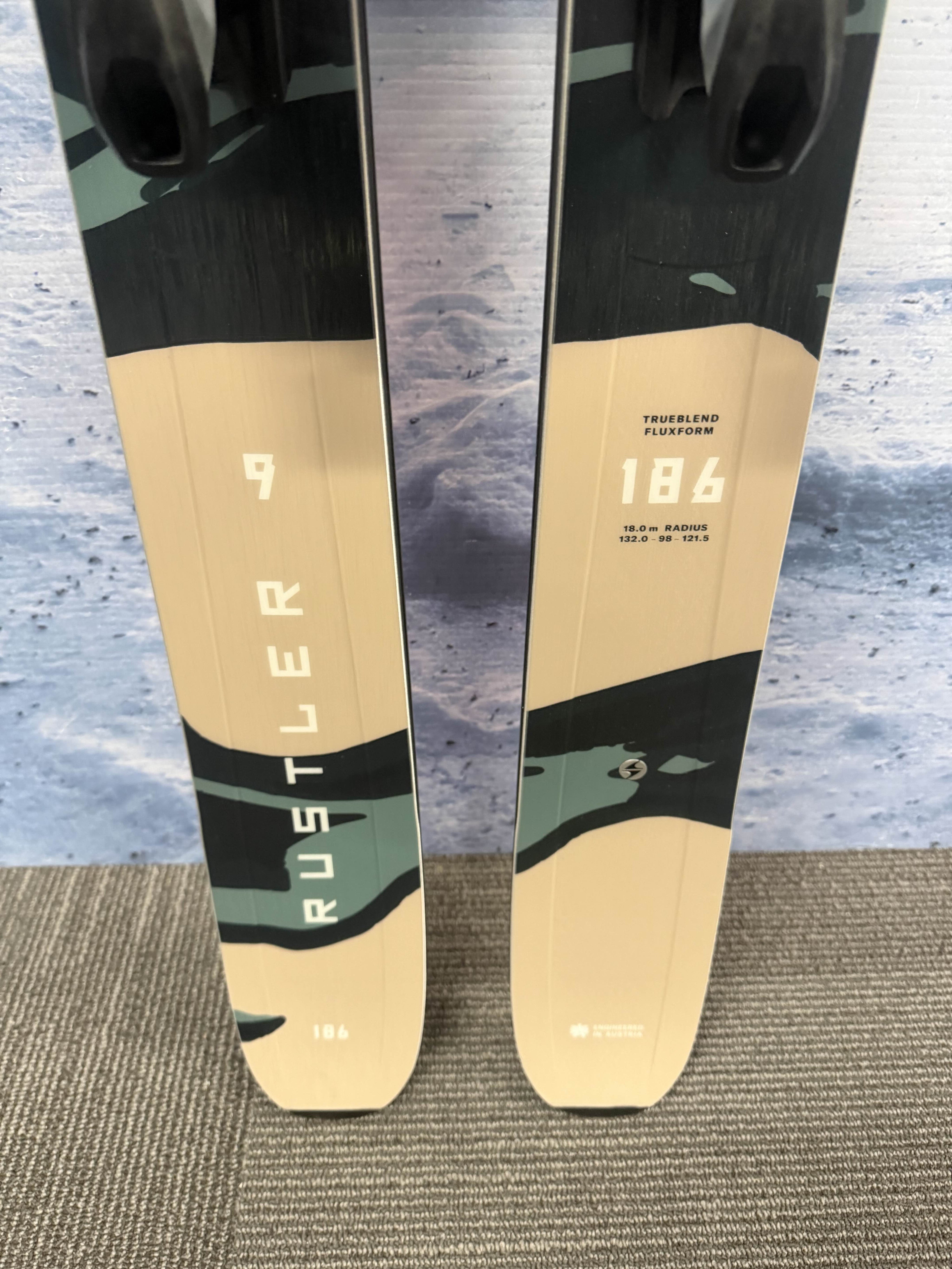 New Blizzard Rustler 9 186cm Skis w/ Marker TCX 11 Bindings