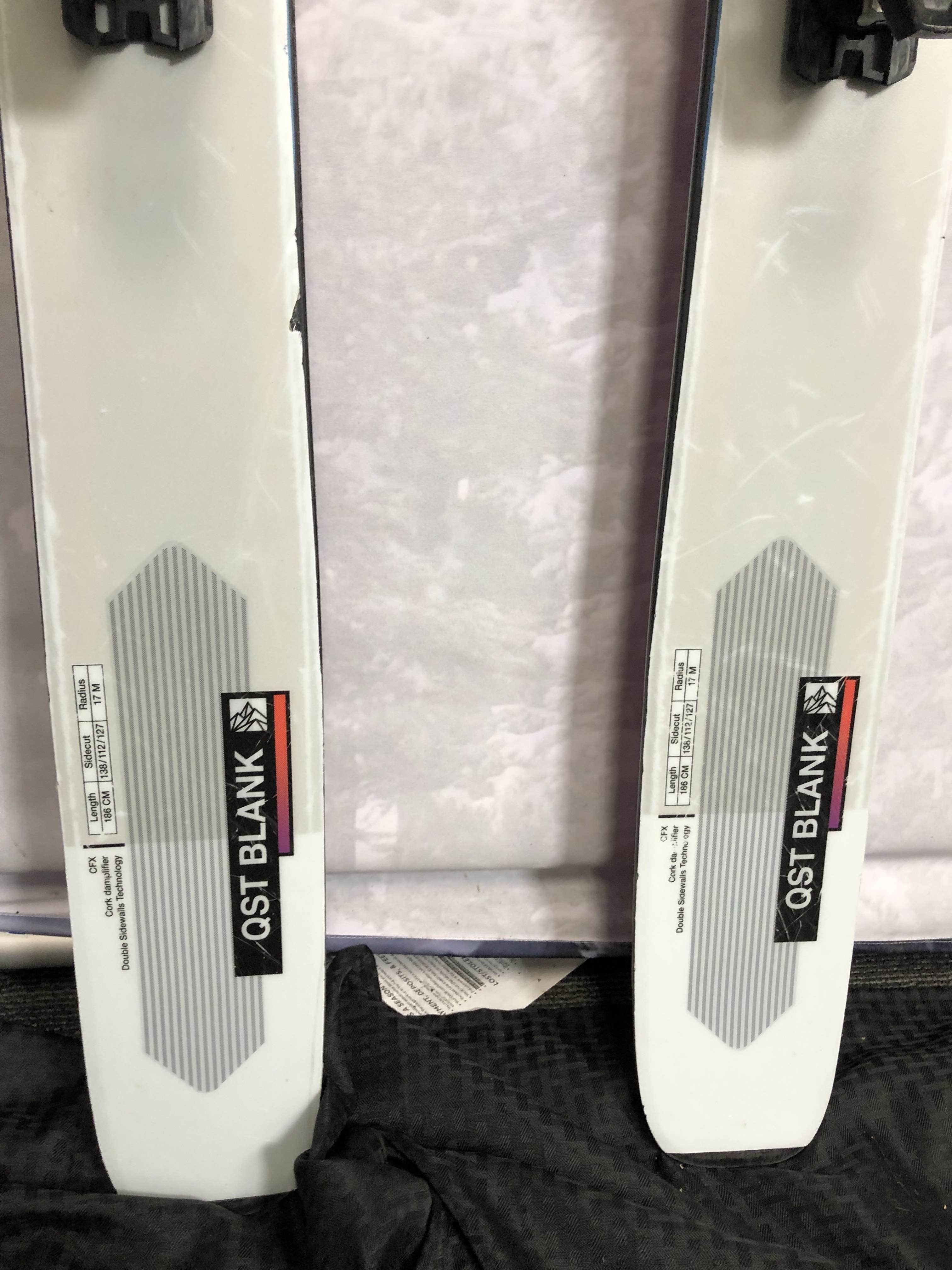 Used Salomon QST Blank Ski 186cm W/ Tyrolia Attack 14 Demo Binding
