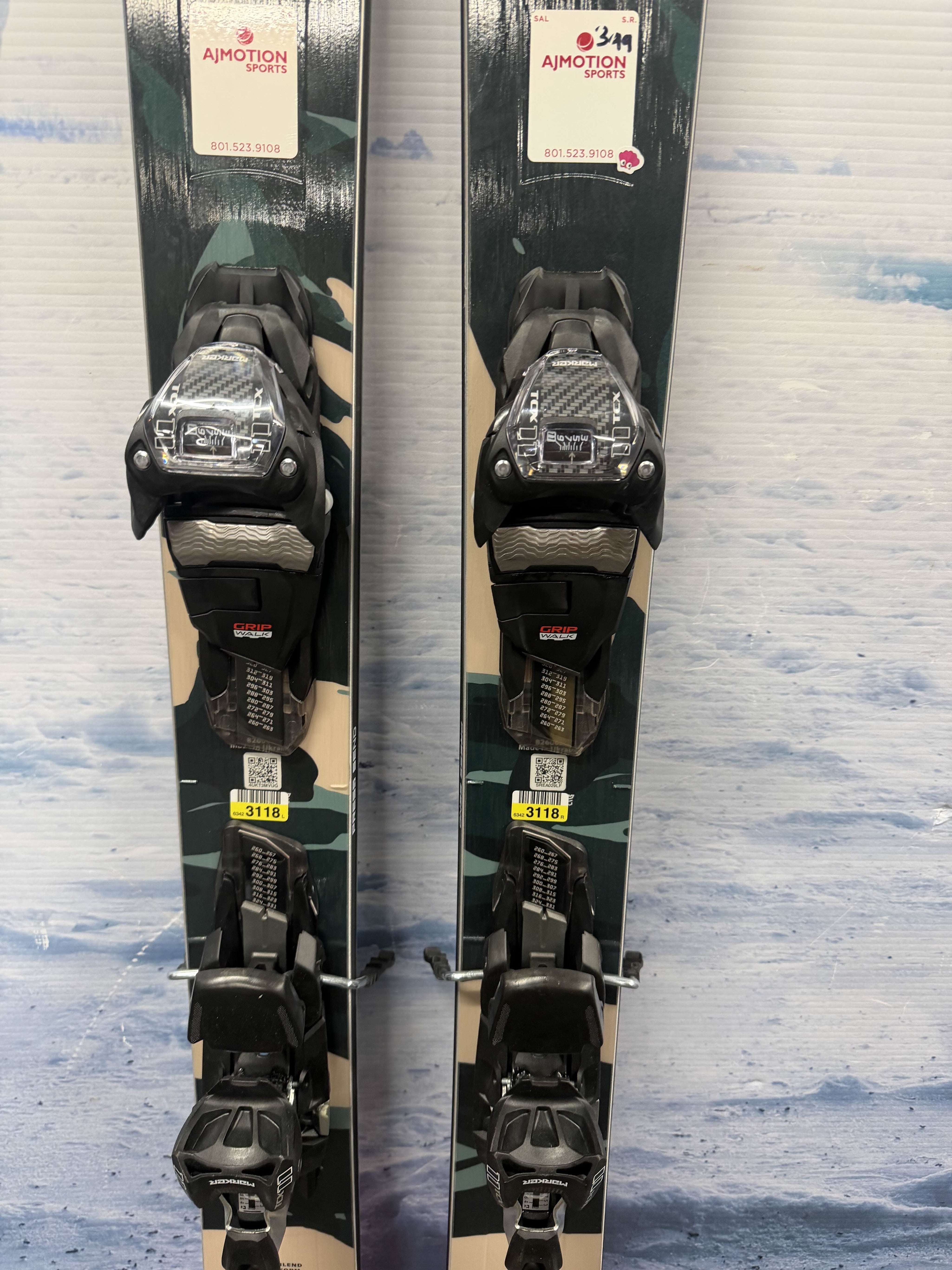 New Blizzard Rustler 9 174cm Skis w/ Marker TCX 11 Bindings