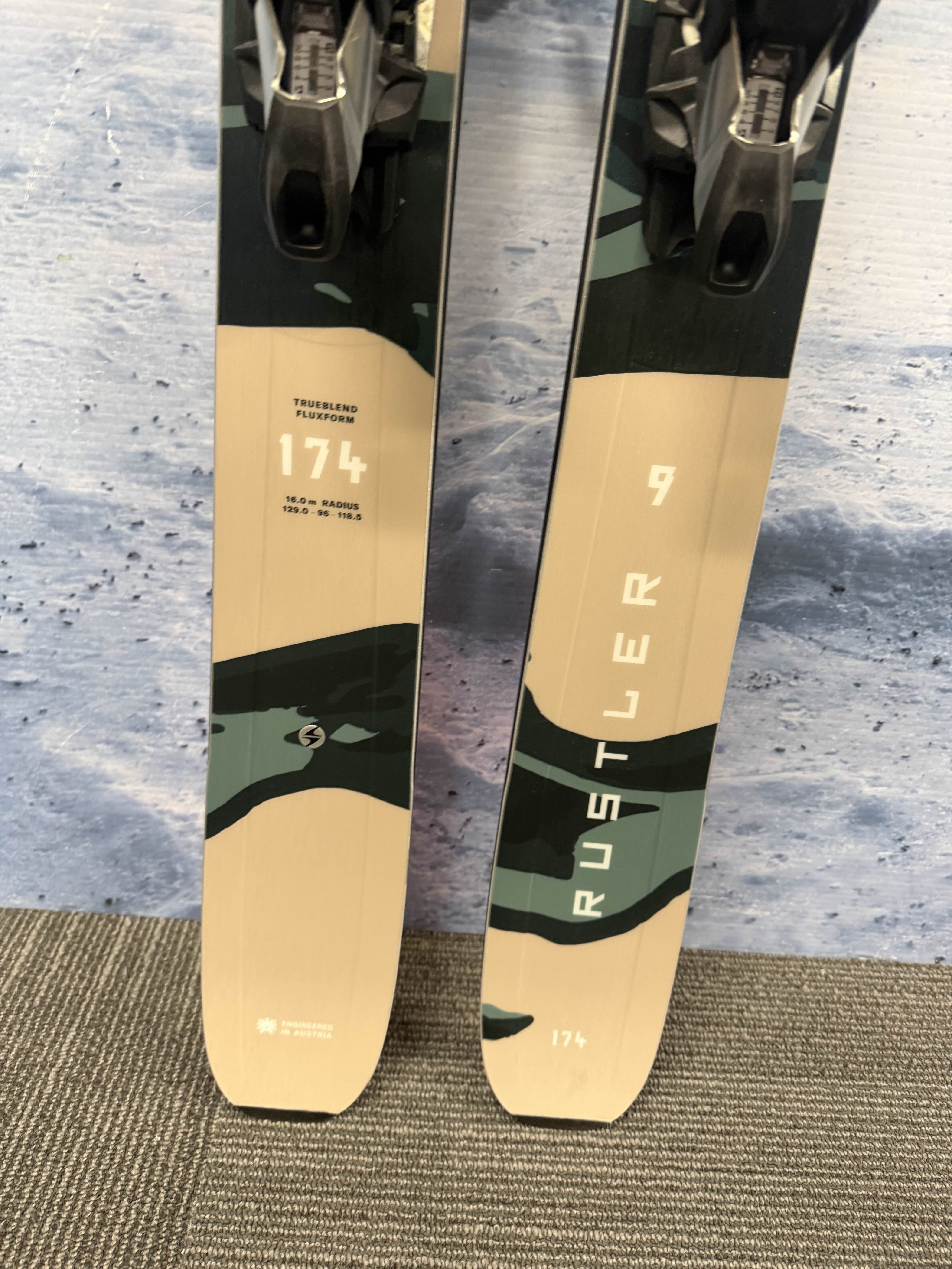 New Blizzard Rustler 9 174cm Skis w/ Marker TCX 11 Bindings
