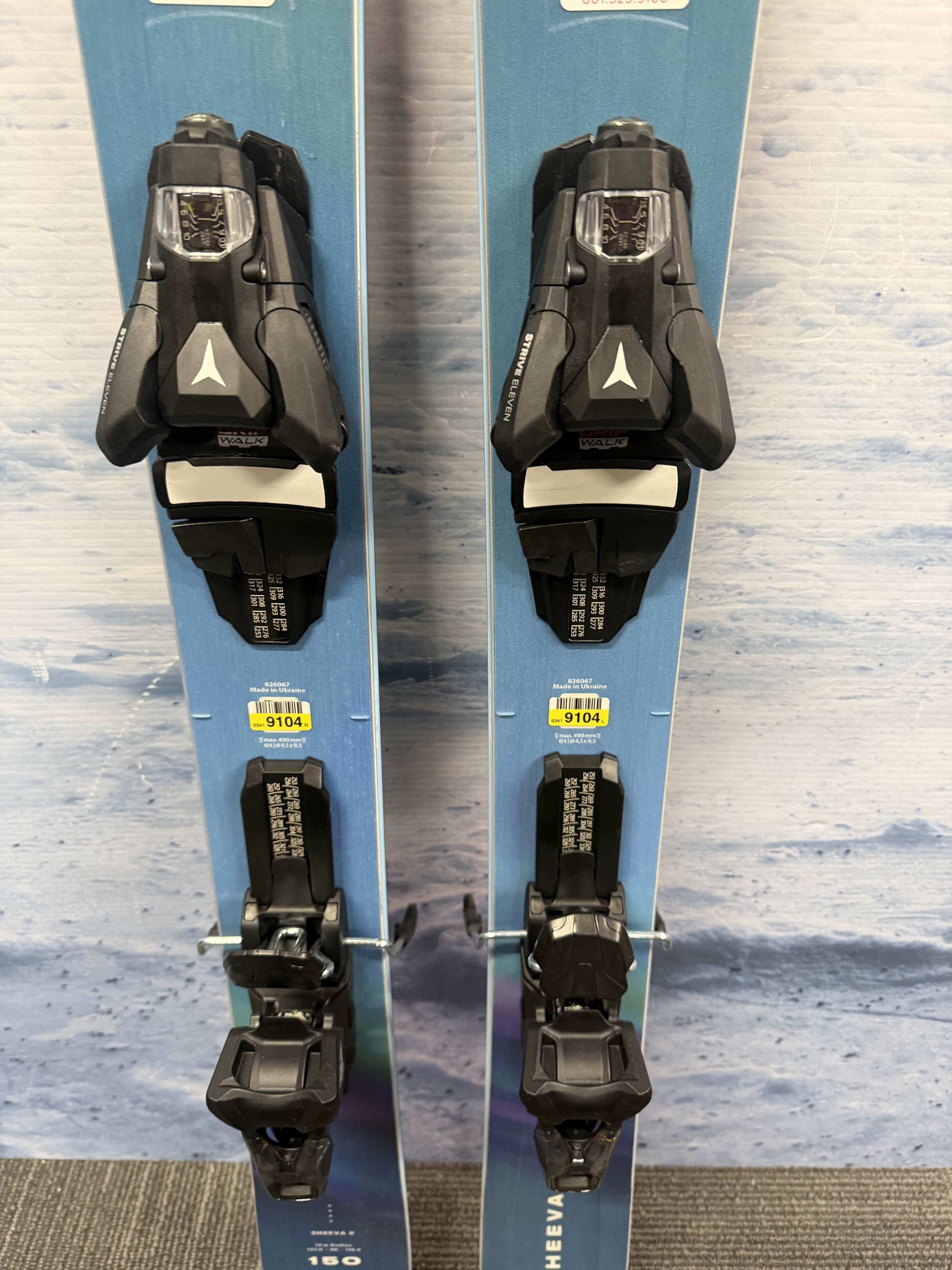 New Blizzard Sheeva 9 150cm Skis w/ Atomic Strive 11 Bindings