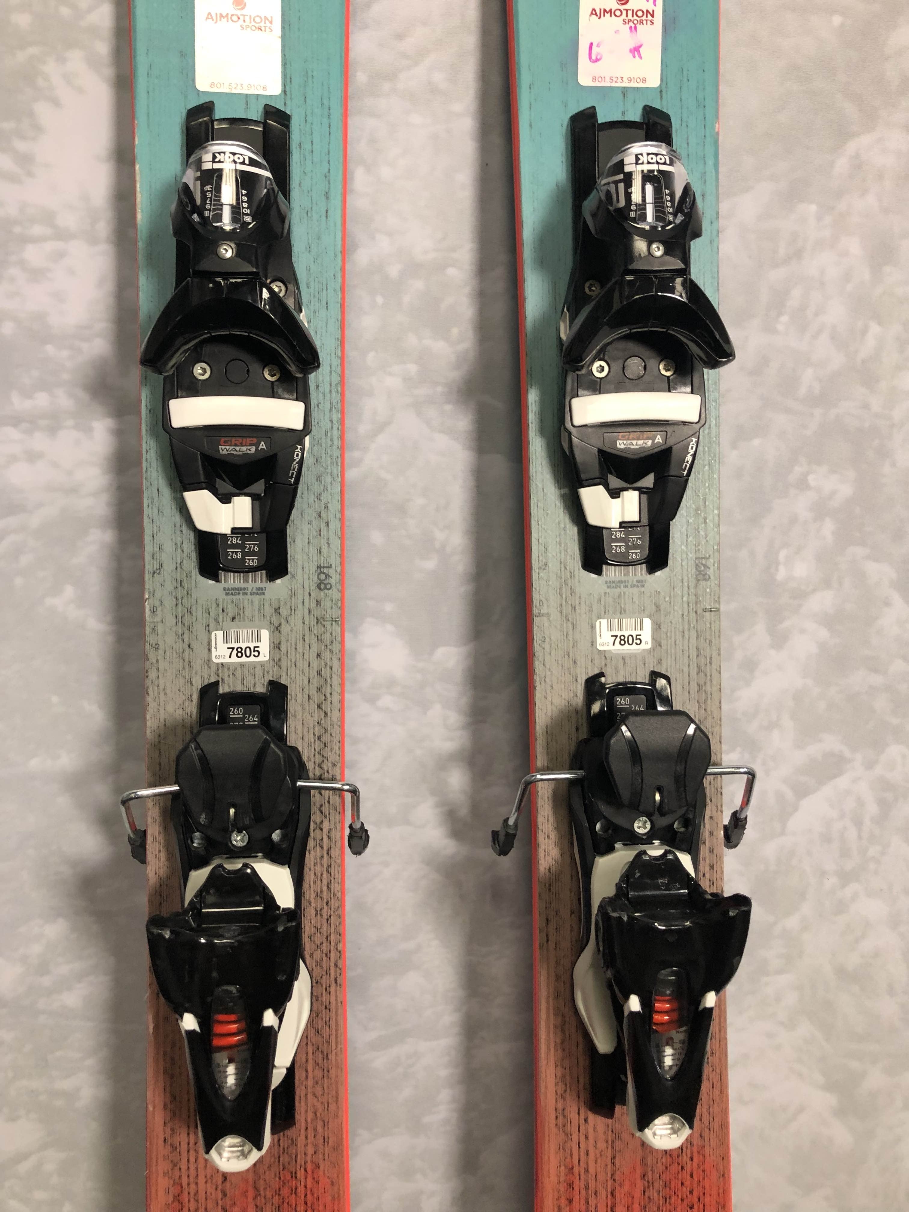 Used Rossignol Sender Free 110 Skis - 168cm w/ Look NX 12 Konnect Demo Binding