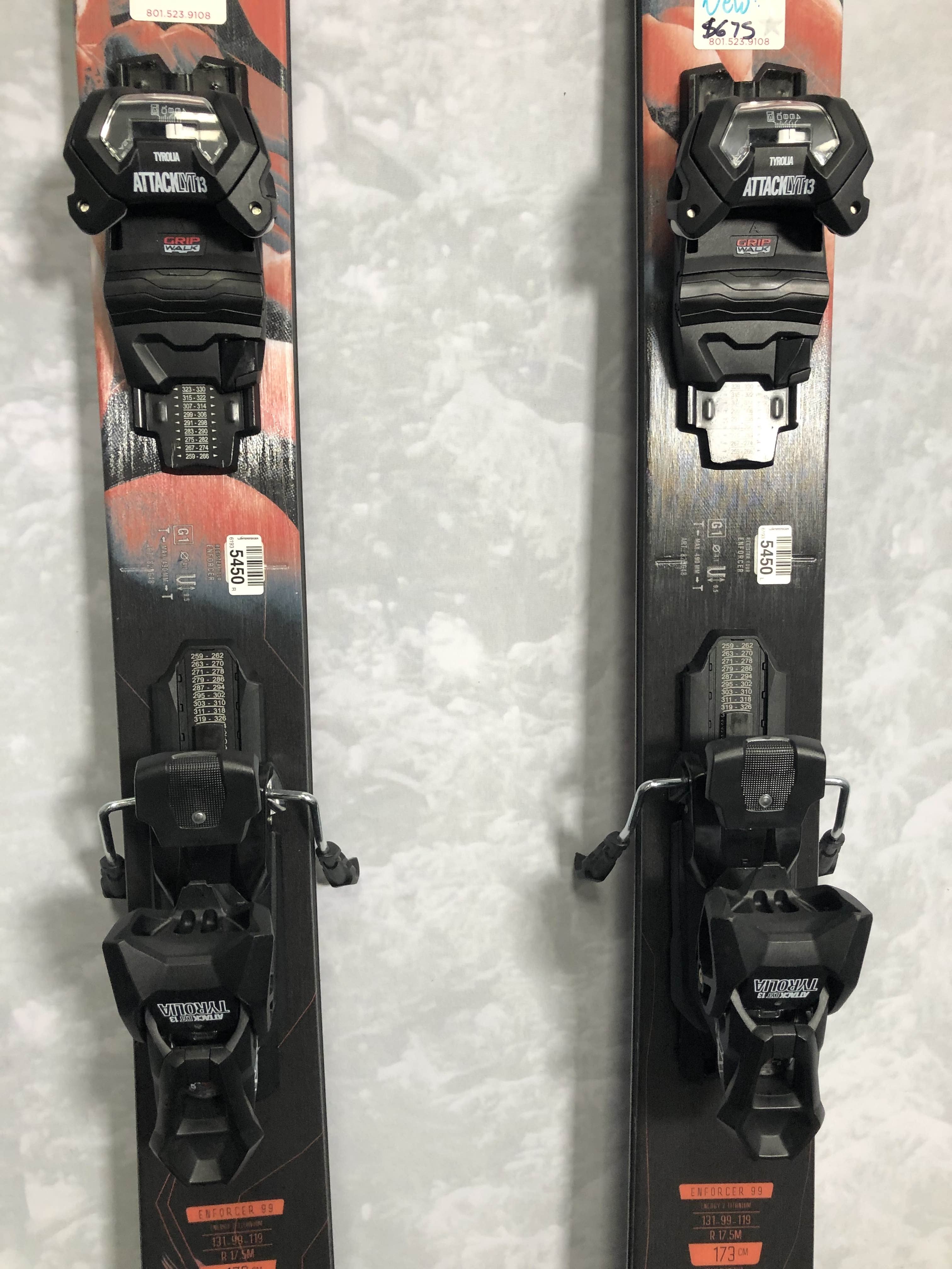 NEW Nordica Enforcer 99 173cm w/ Tyrolia Attack 13 Bindings