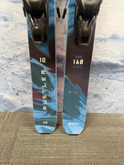 New Blizzard Rustler 10 168cm Skis w/ Atomic Strive 11 Bindings