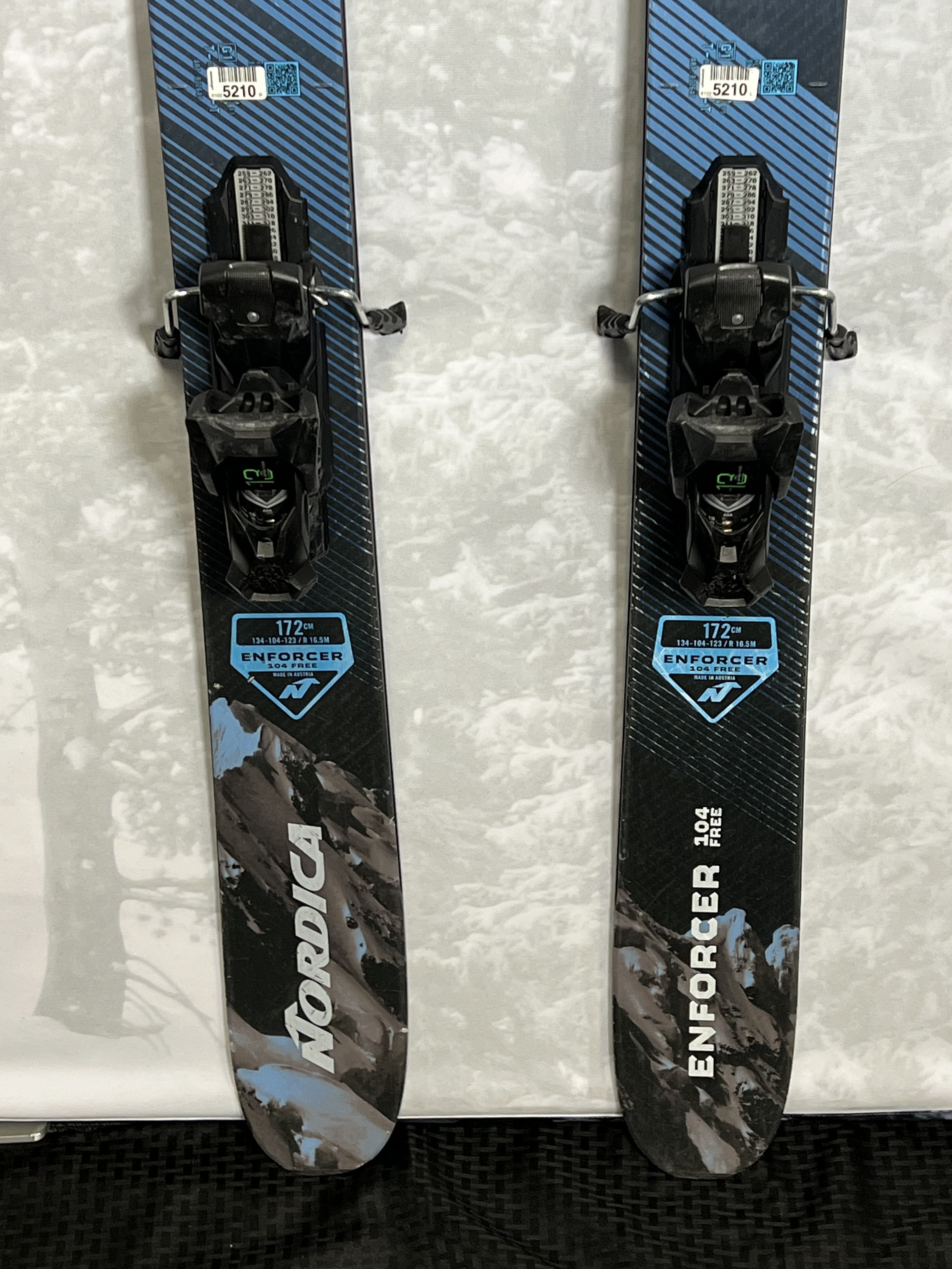 Used Nordica Enforcer 104 Free 172cm Skis 2022 w/Ellan Attack 13 Demo Bindings