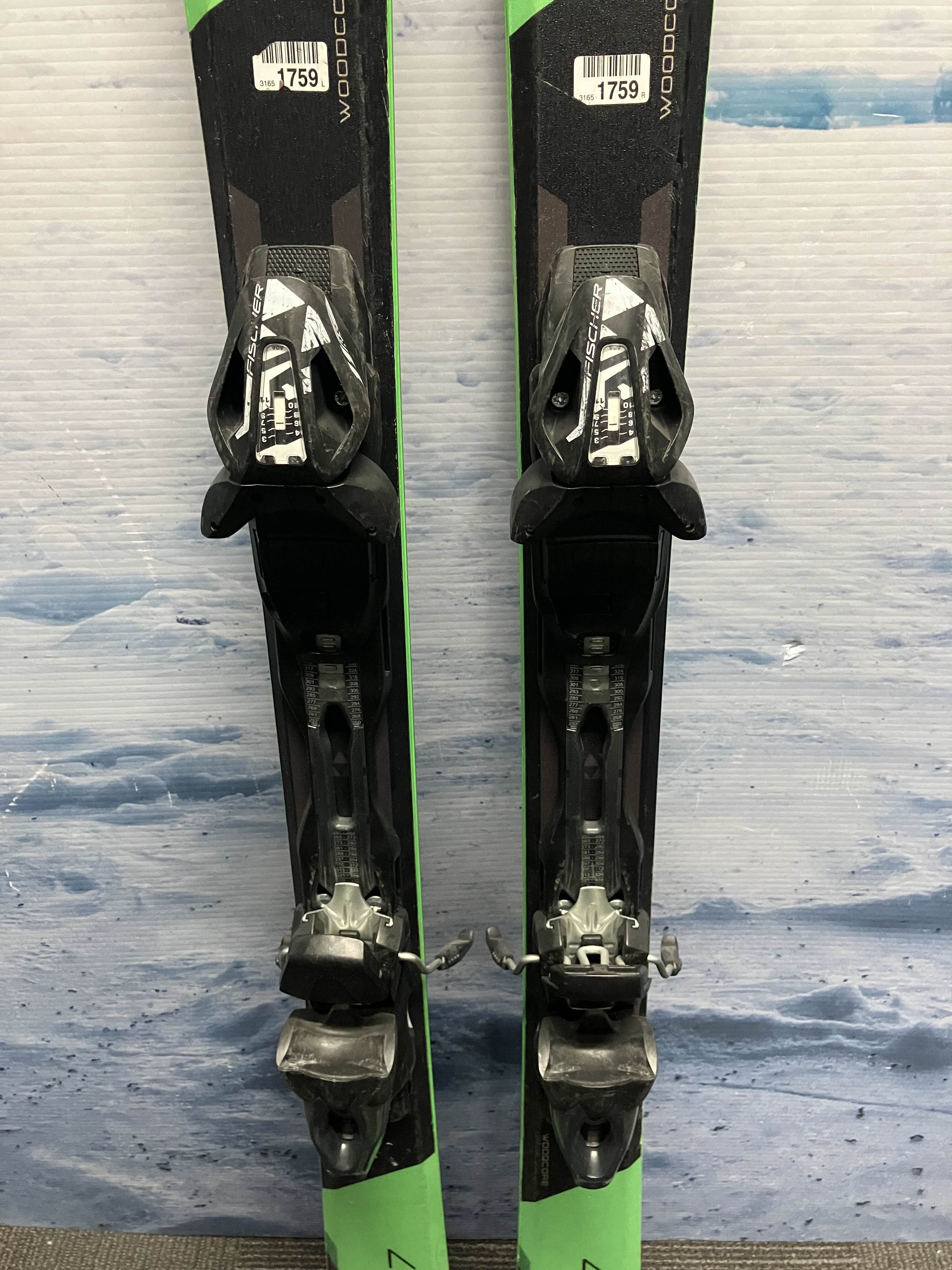 Used Fischer Pro Mtn 77 164cm Skis w/ Fischer RS 11 Bindings