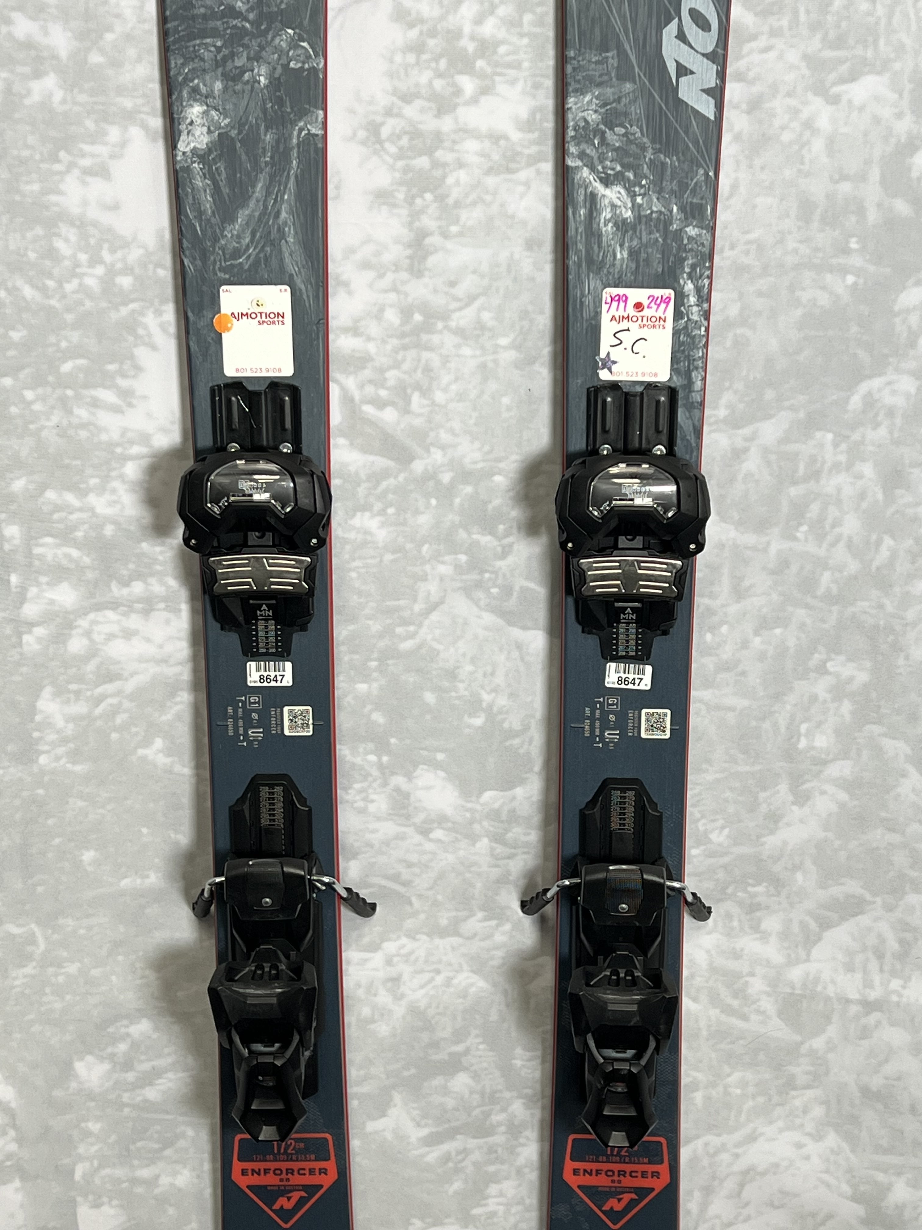 Used Nordica Enforcer 88 172cm Skis 2024 w/Ellan Attack 13 Demo Bindings